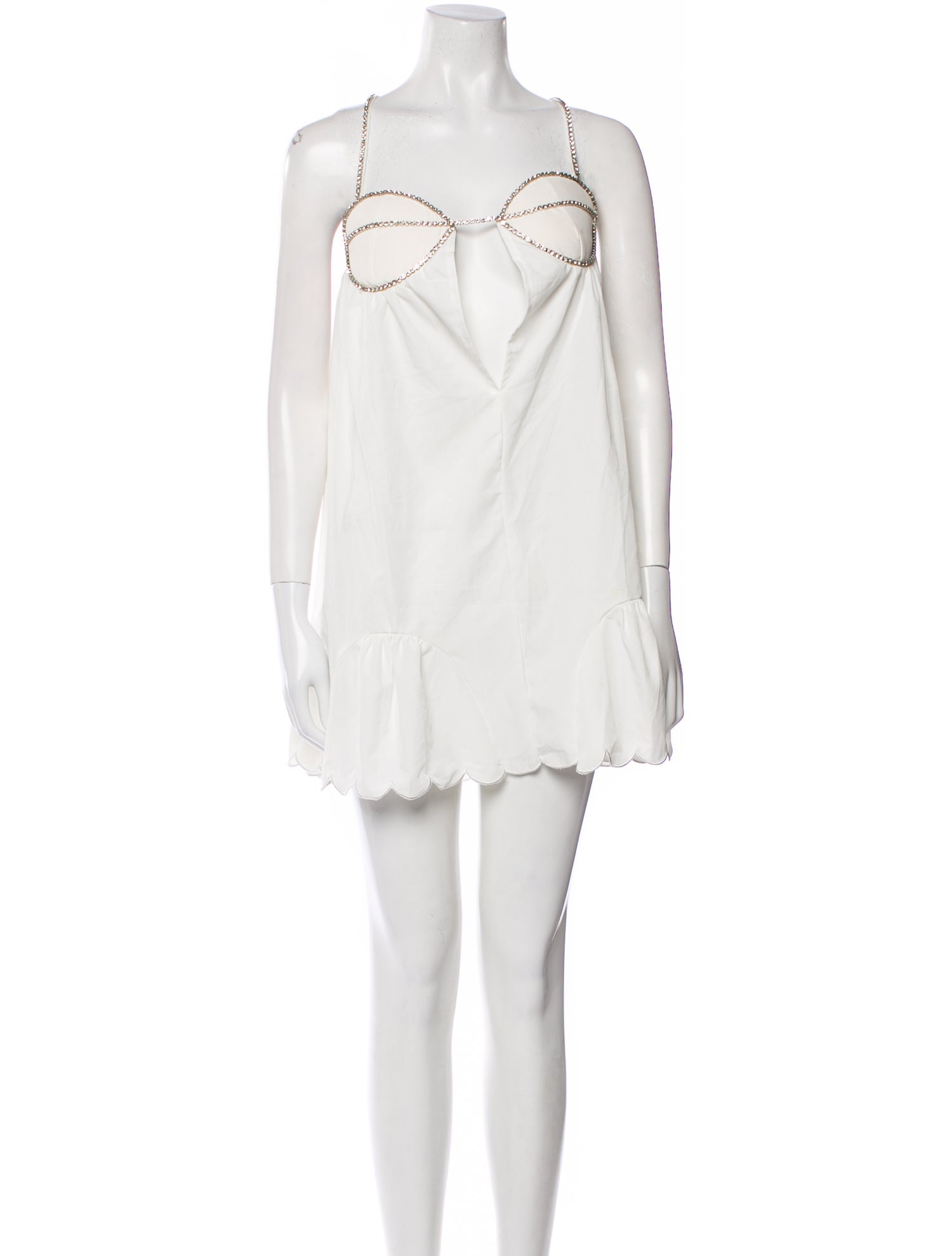 Area Square Neckline Mini Dress