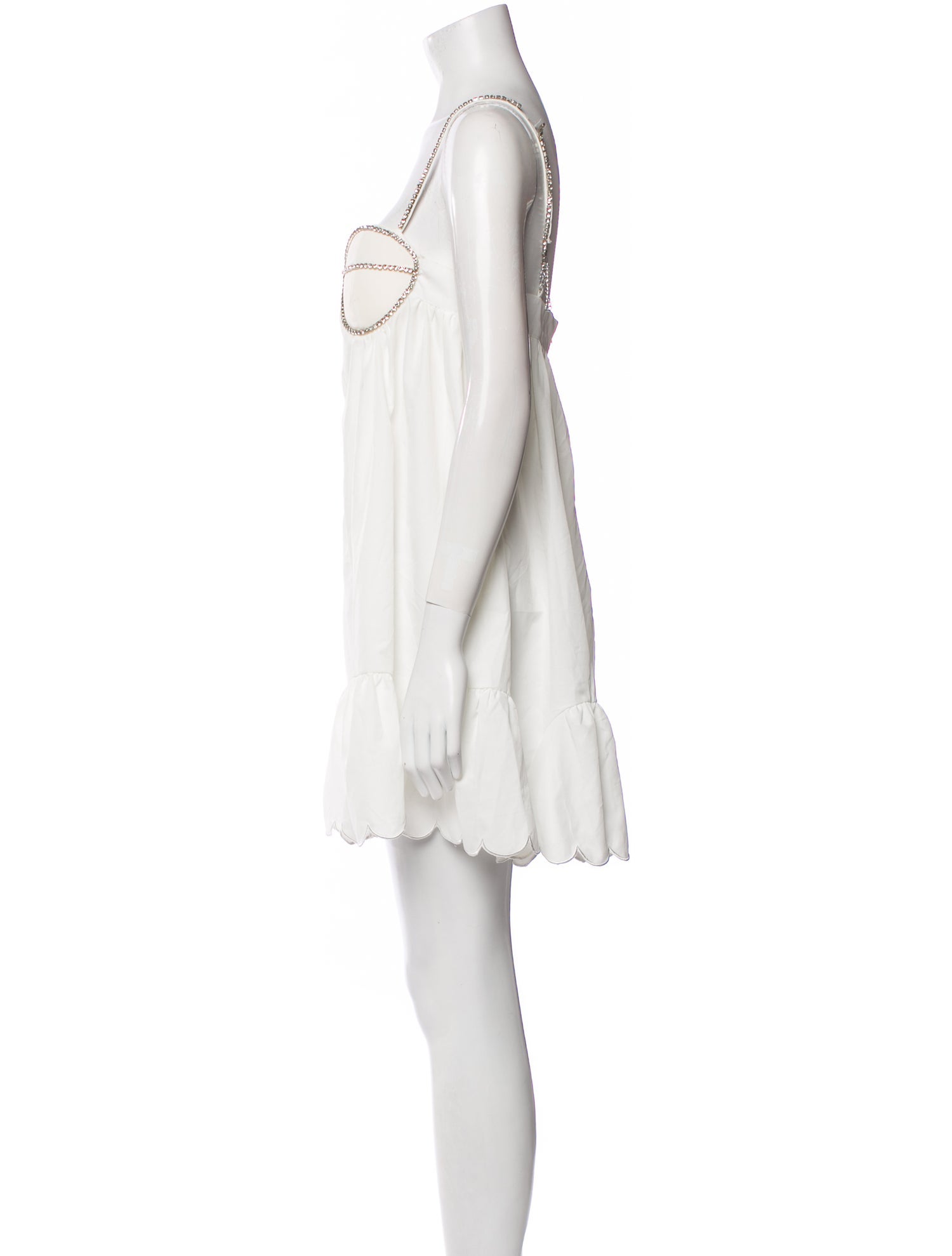 Area Square Neckline Mini Dress