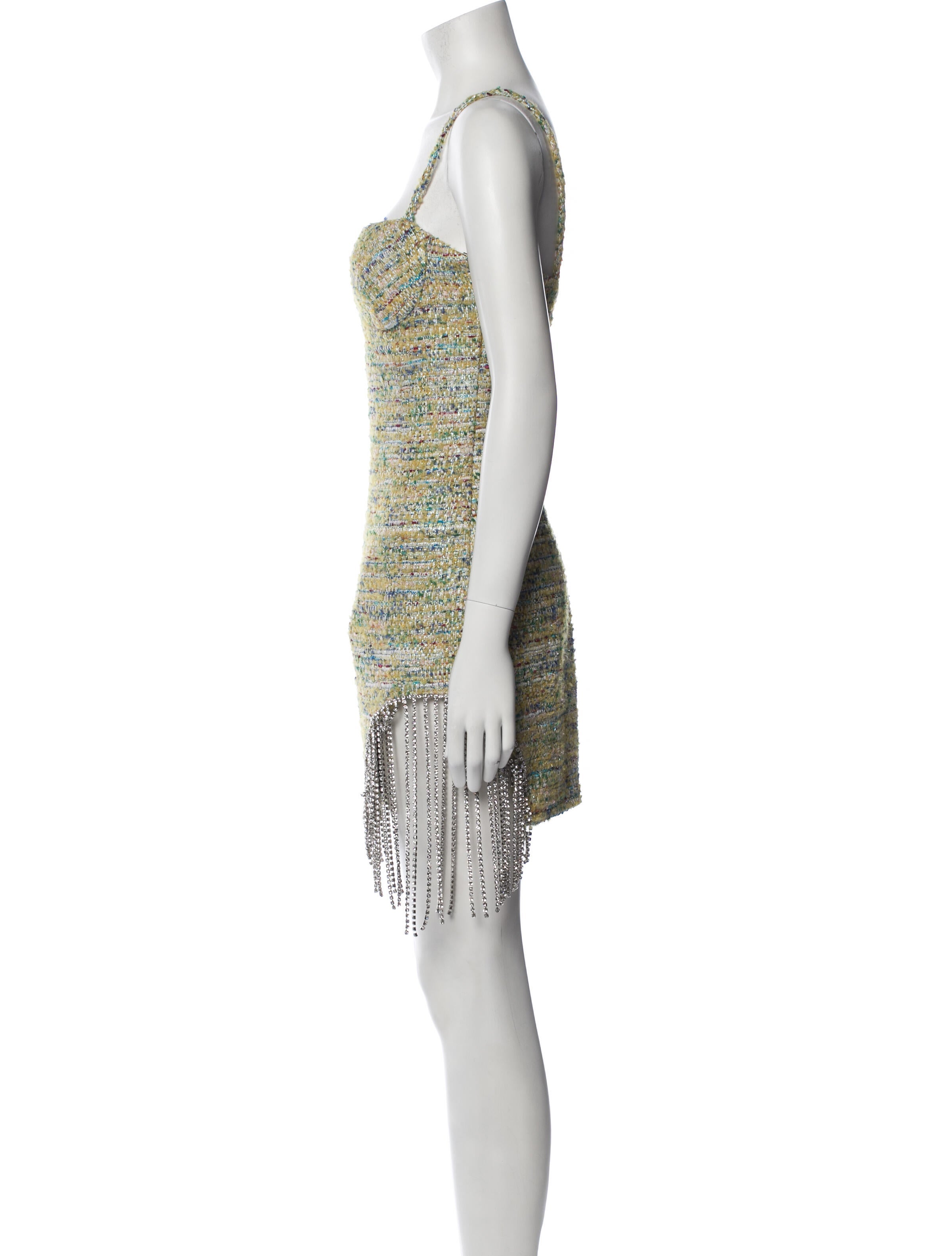 Area Square Neckline Mini Dress