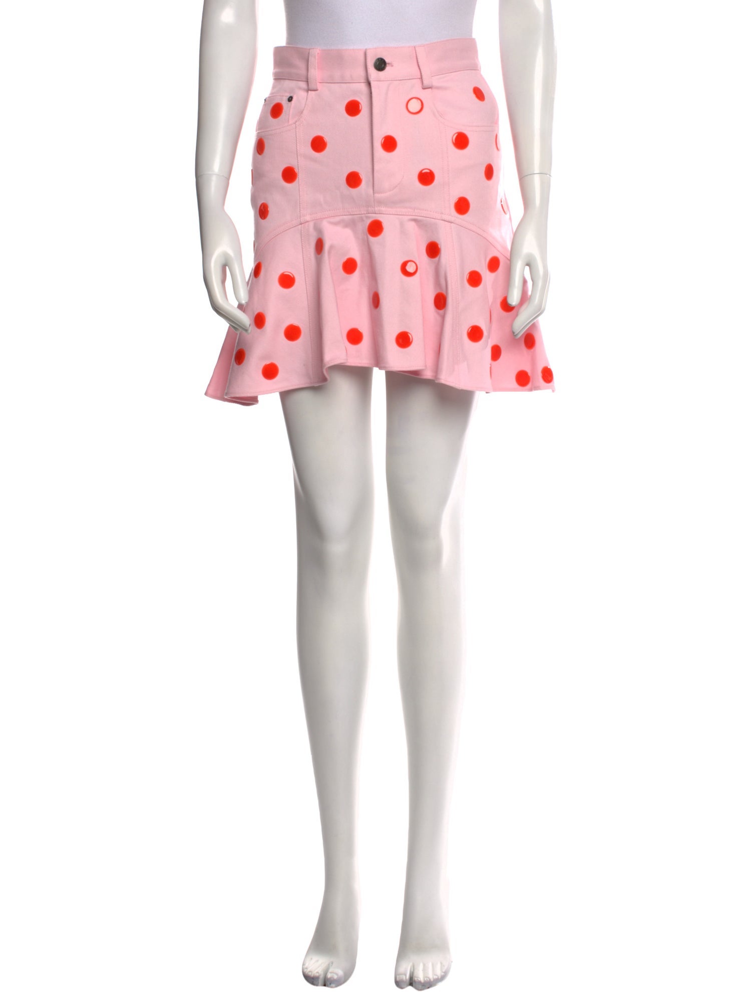 Area Polka Dot Print Mini Skirt w/ Tags