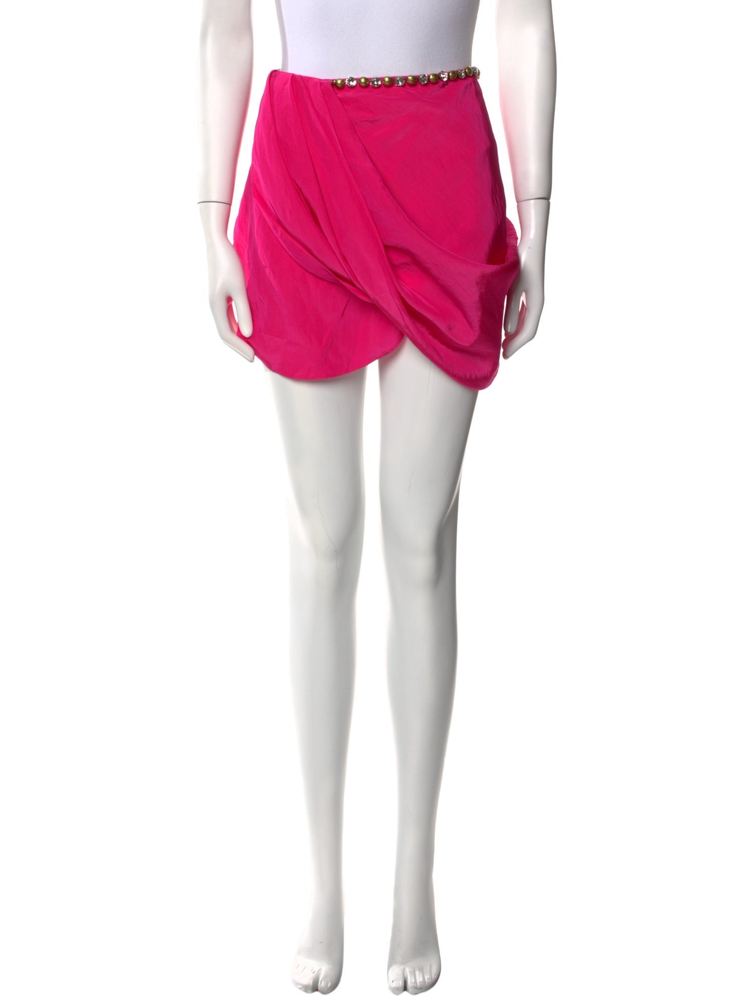 Area Crystal Embellishments Knee-Length Skirt