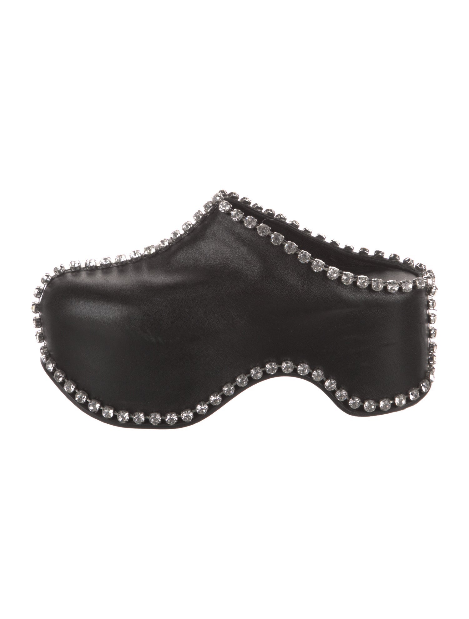 Area Leather Crystal Embellishments Mules