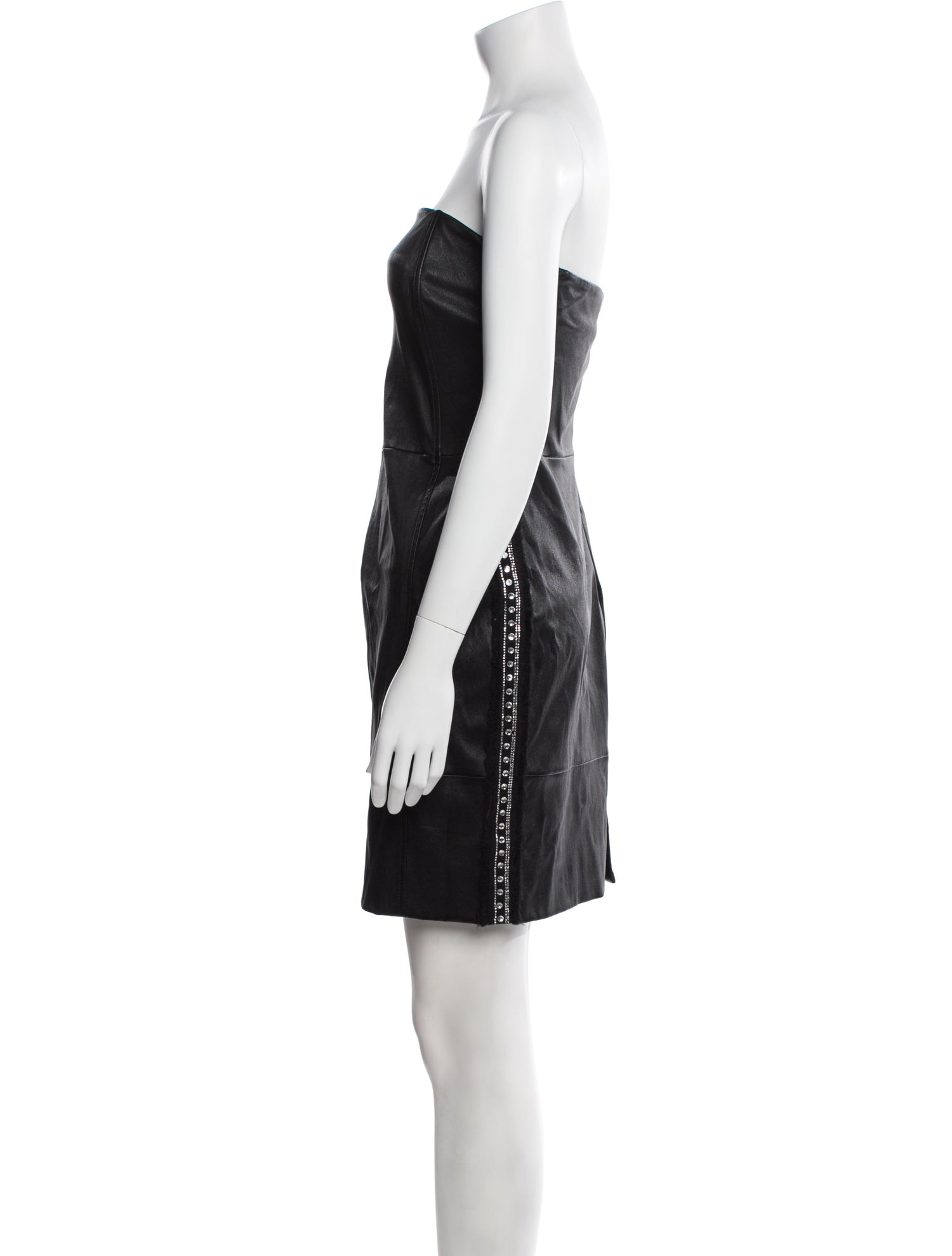 Area Leather Mini Dress