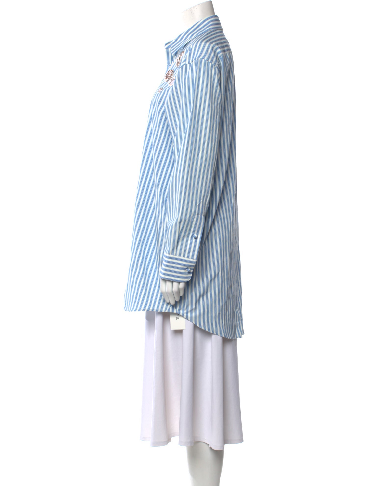 Area Striped Long Sleeve Tunic