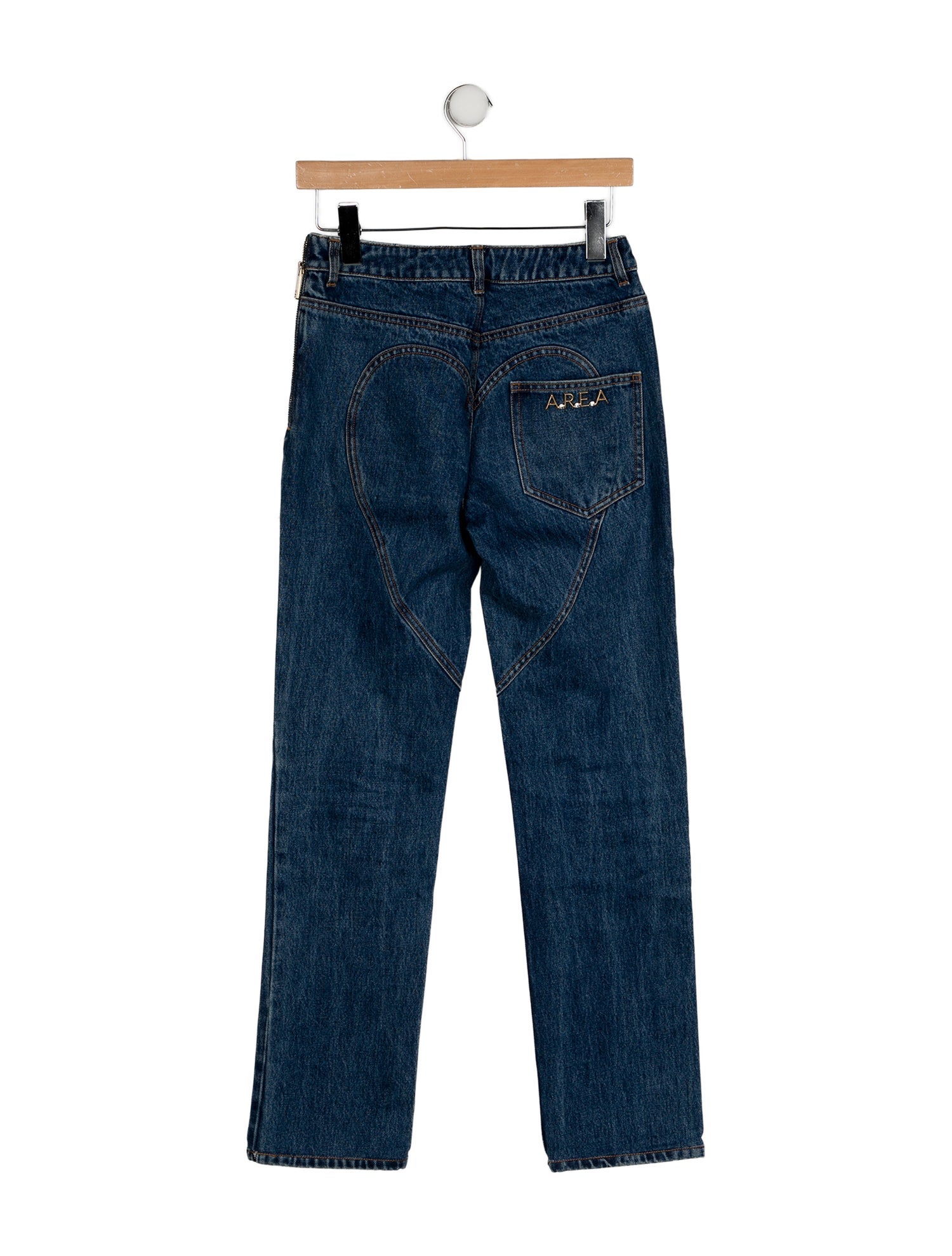 Area Mid-Rise Straight Leg Jeans