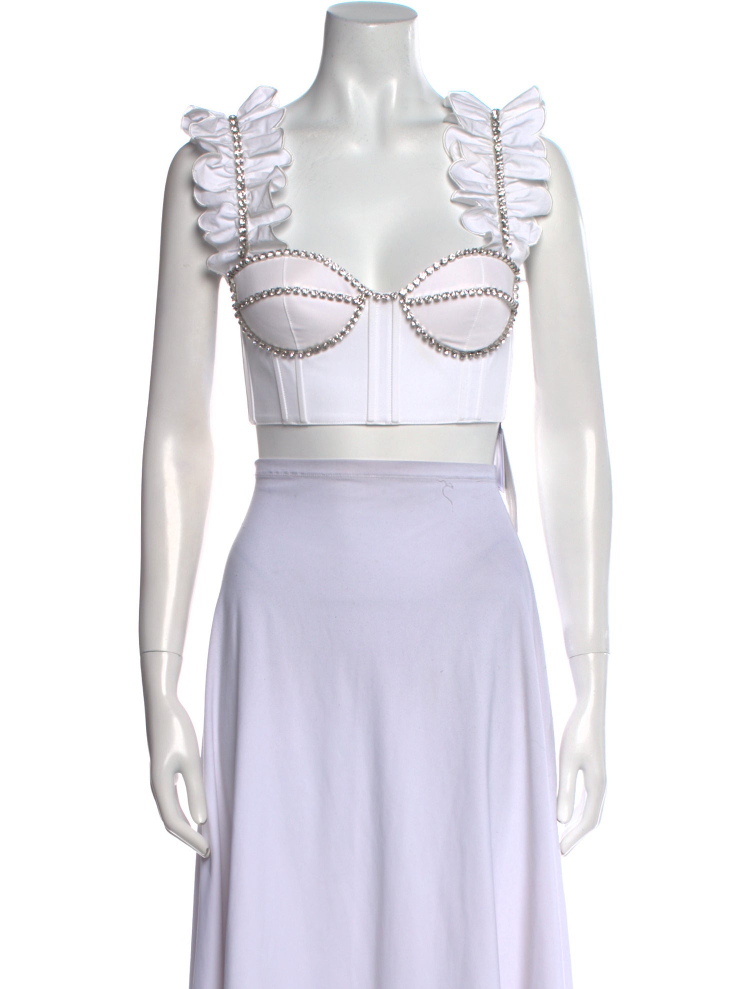 Area Square Neckline Sleeveless Crop Top w/ Tags