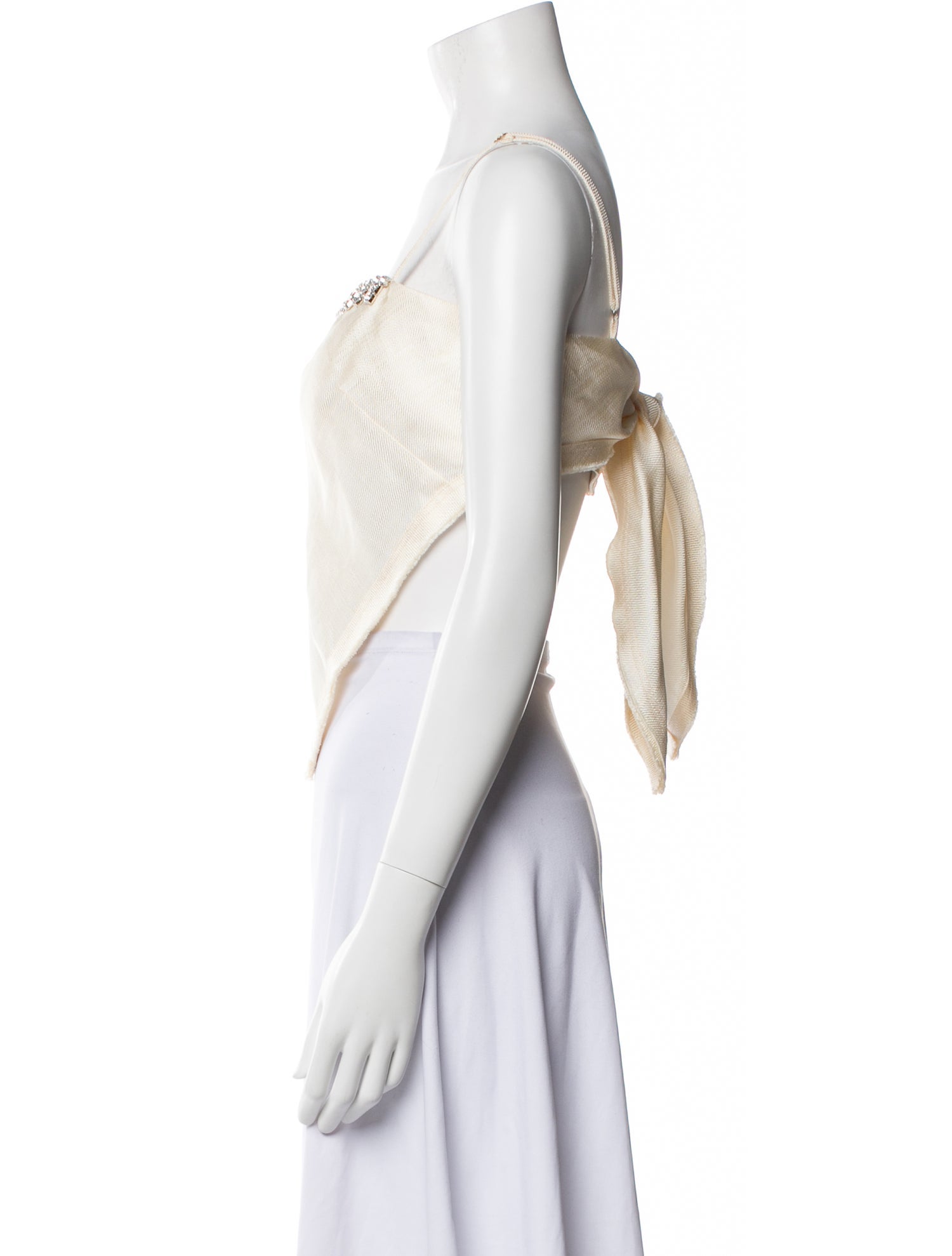 Area Square Neckline Sleeveless Crop Top w/ Tags