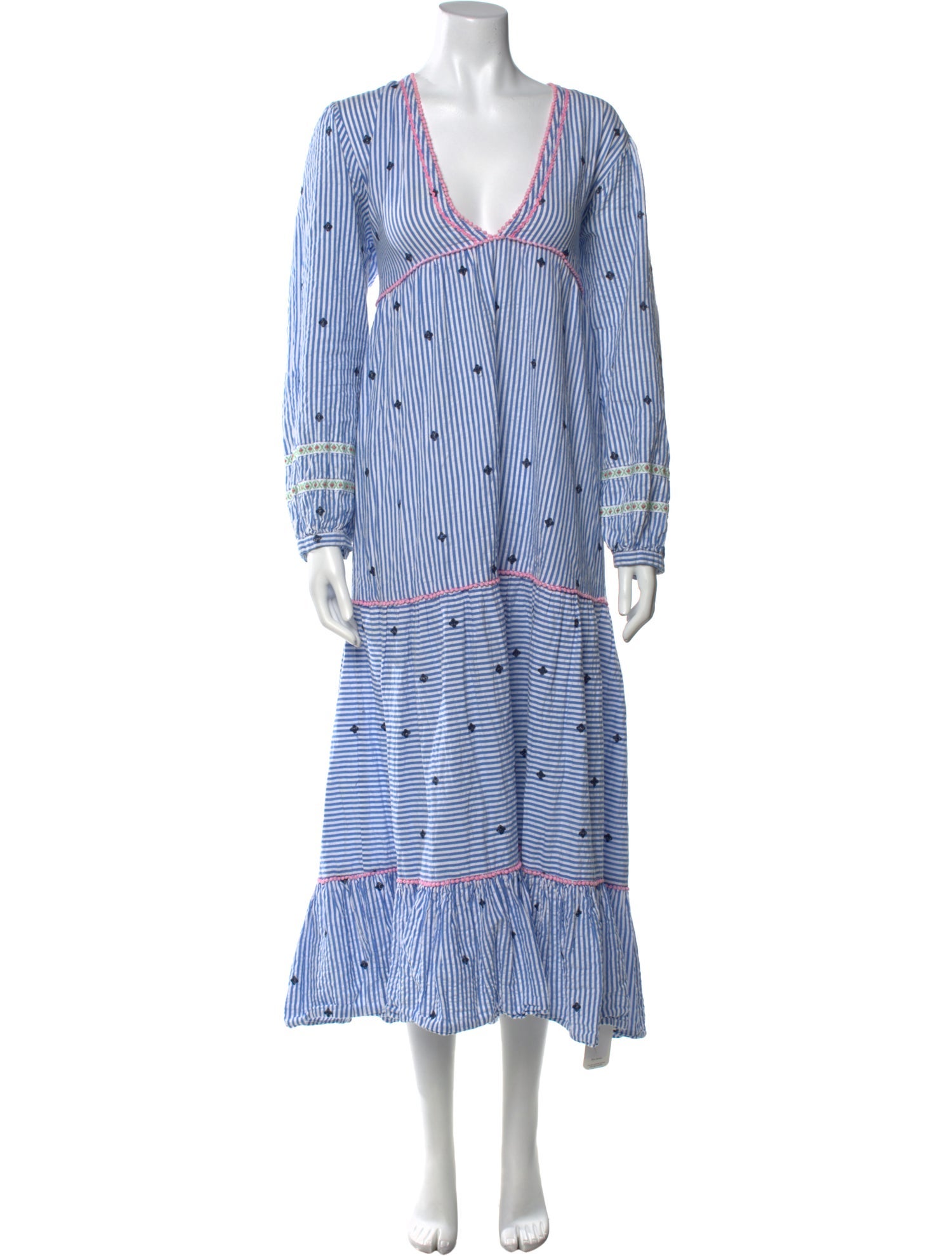 Area Striped Long Dress