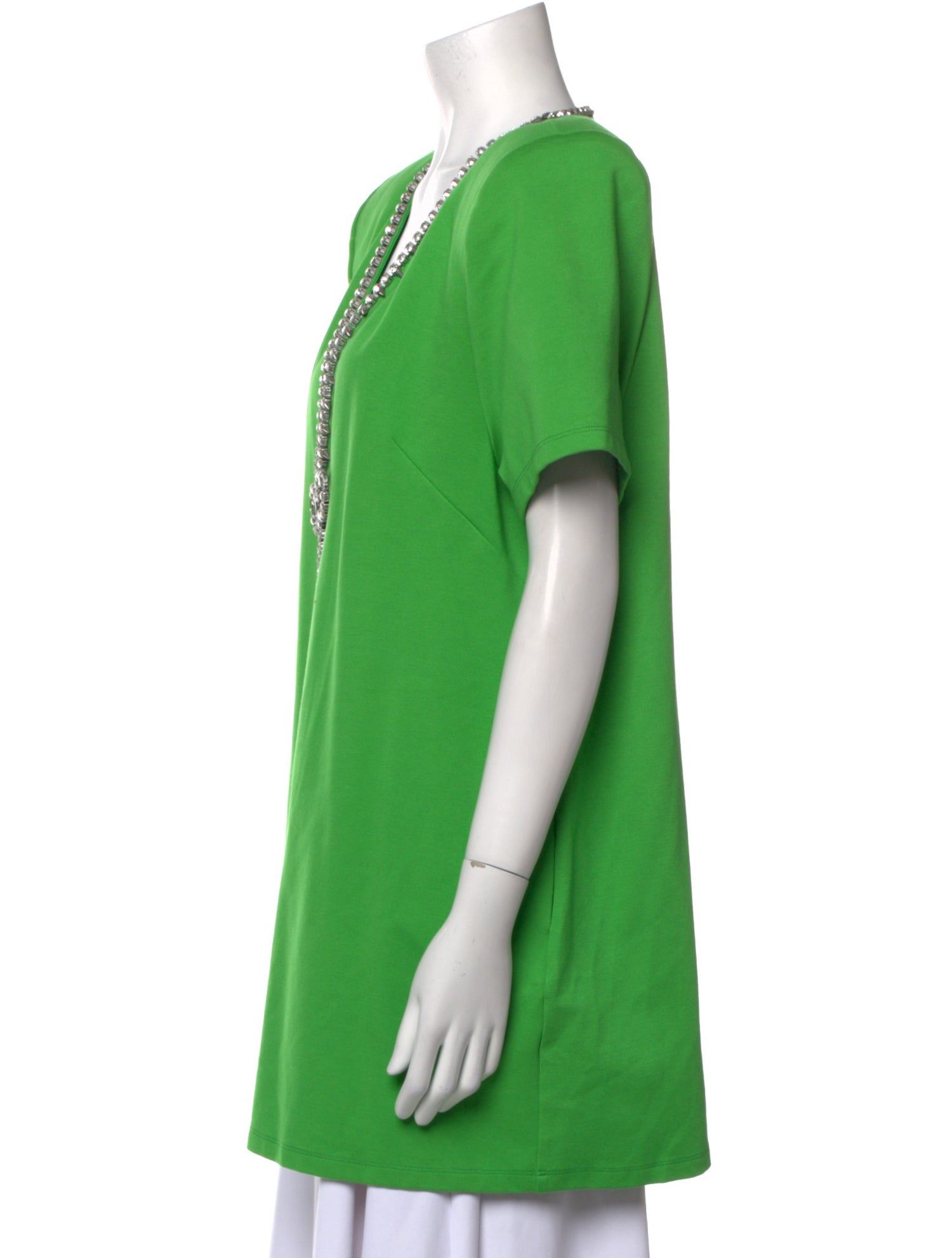 Area V-Neck Short Sleeve Tunic