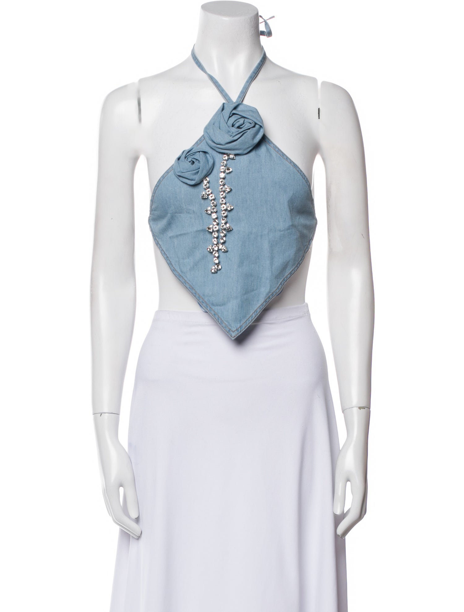 Area Halterneck Sleeveless Crop Top w/ Tags