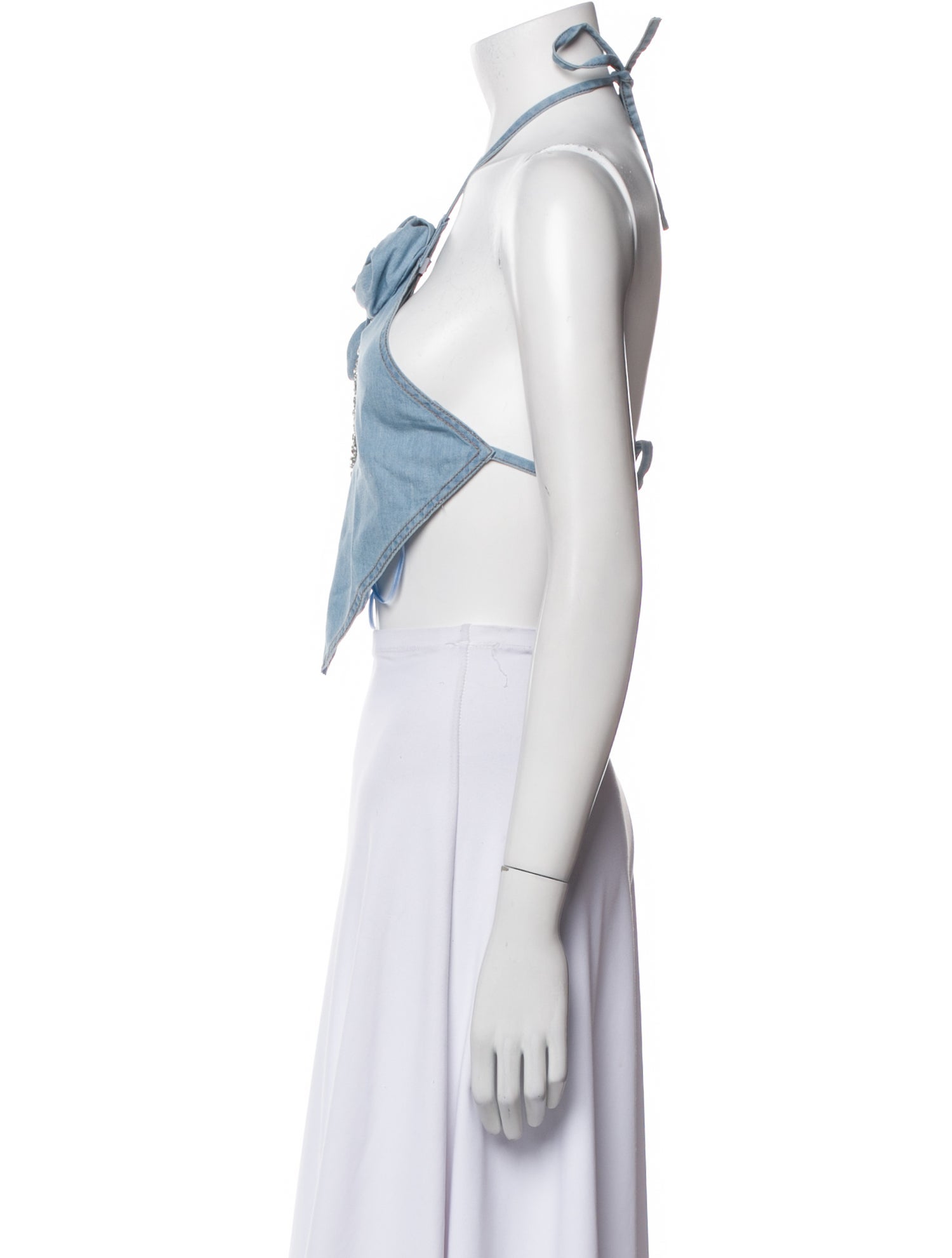 Area Halterneck Sleeveless Crop Top w/ Tags