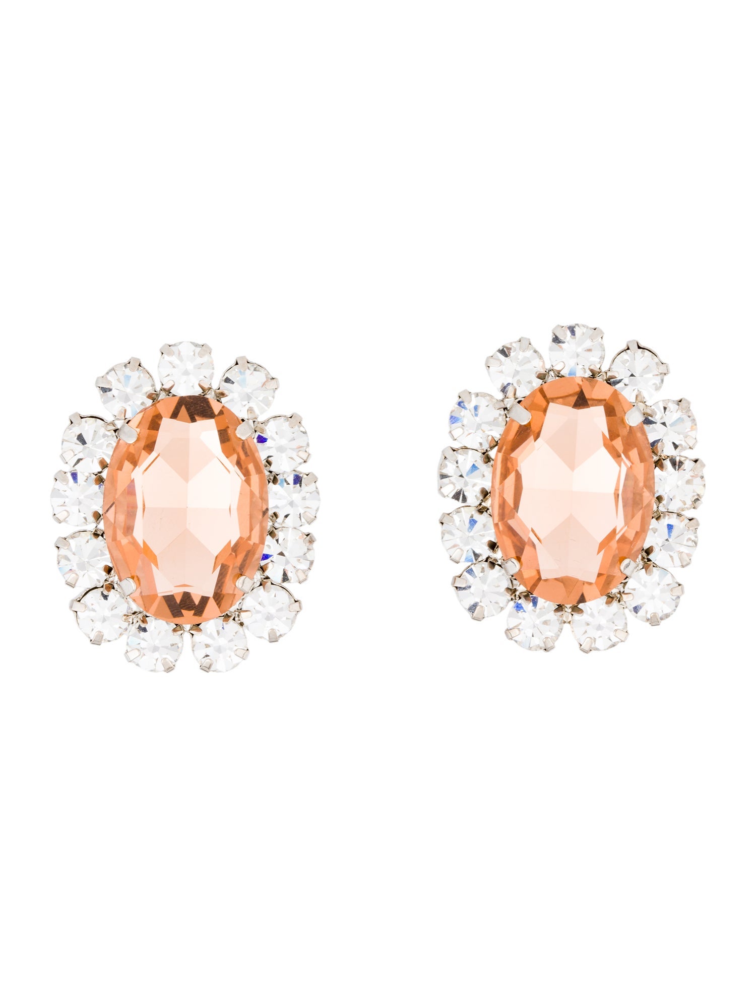 Area Crystal Cluster Stud Earrings