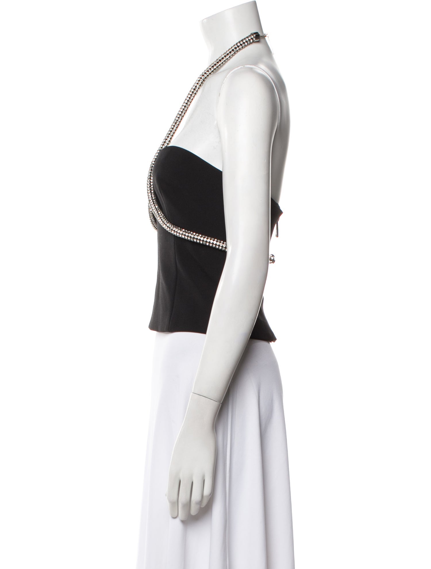 Area Halterneck Sleeveless Crop Top w/ Tags