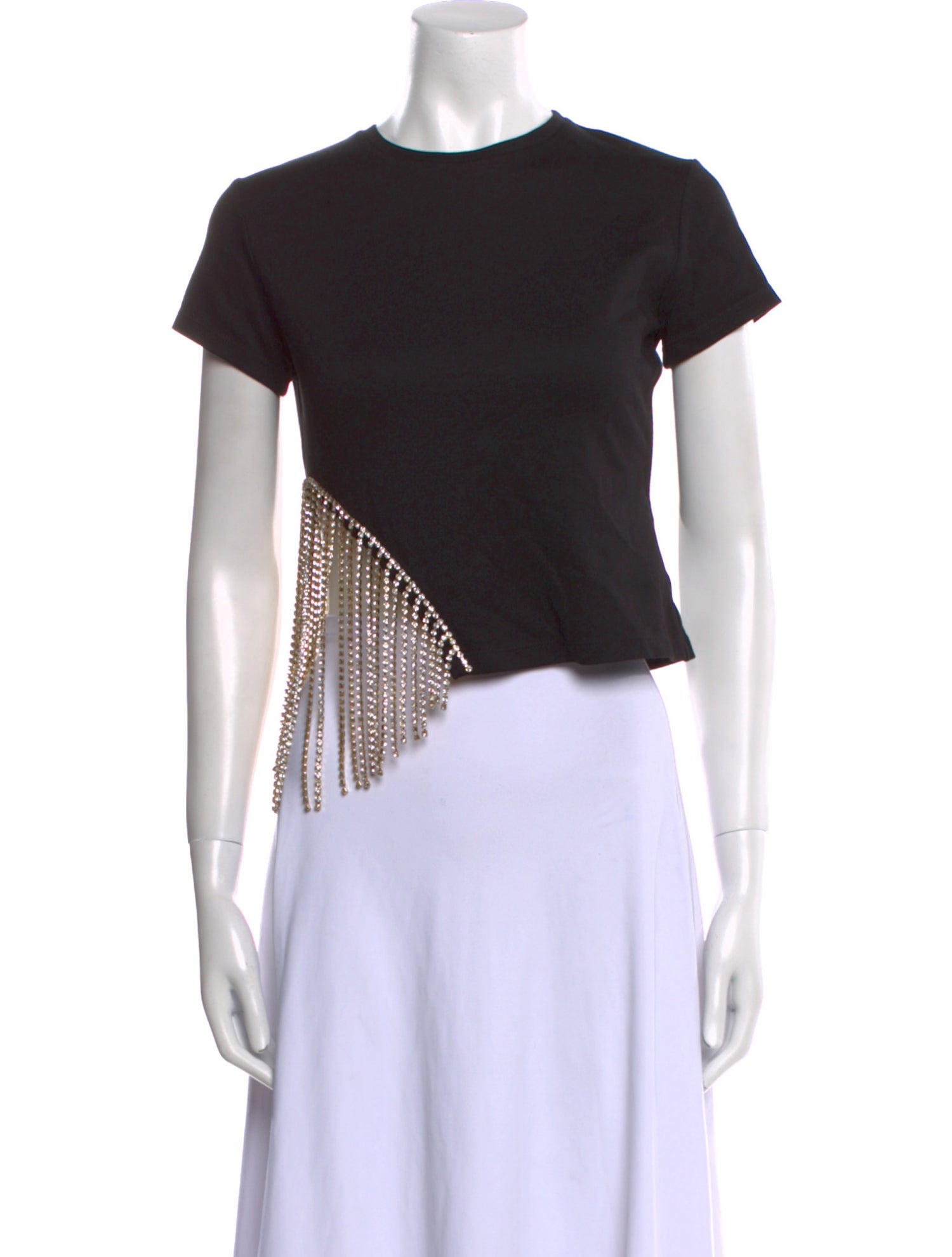 Area Crew Neck Short Sleeve Crop Top