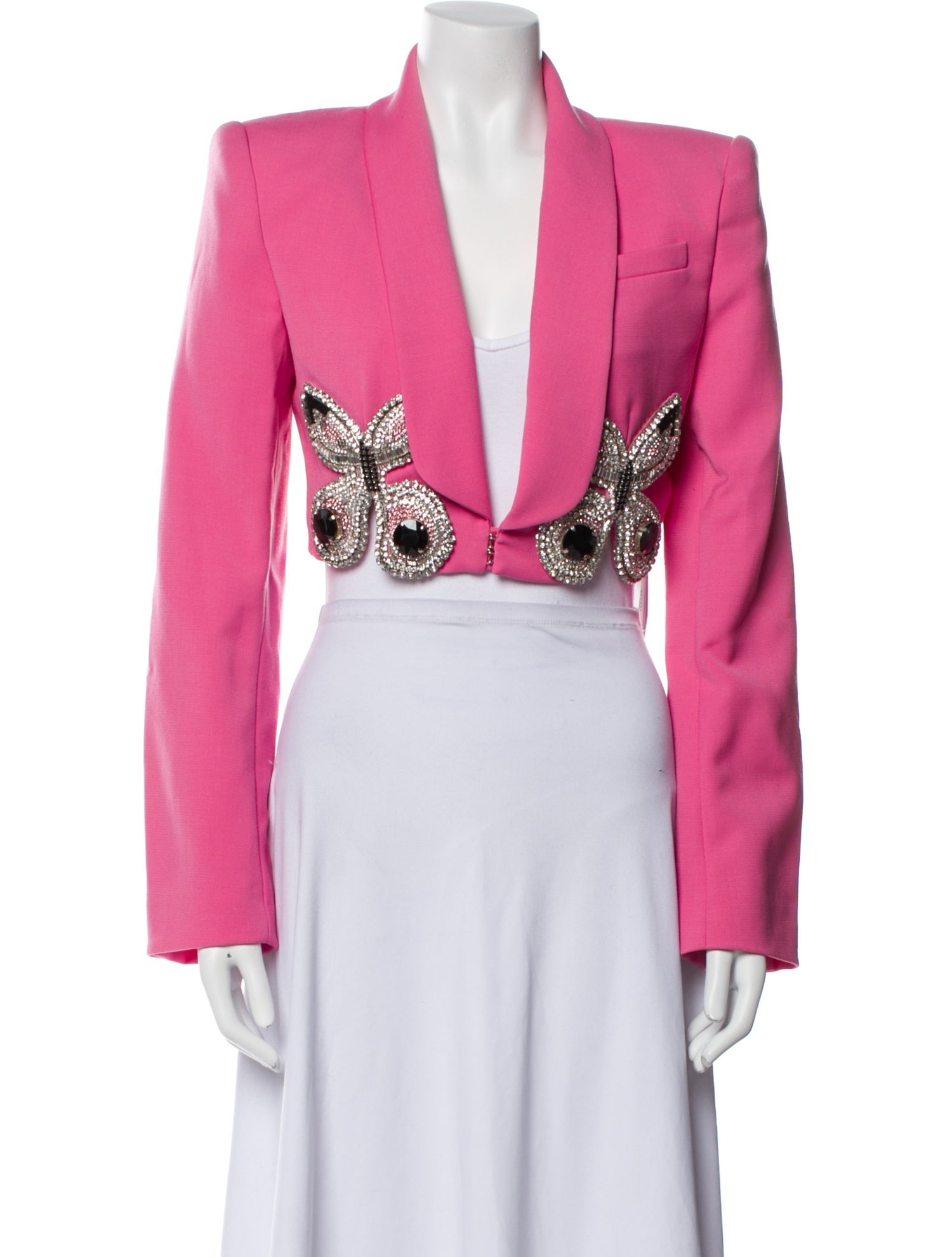 Area Virgin Wool Printed Evening Jacket