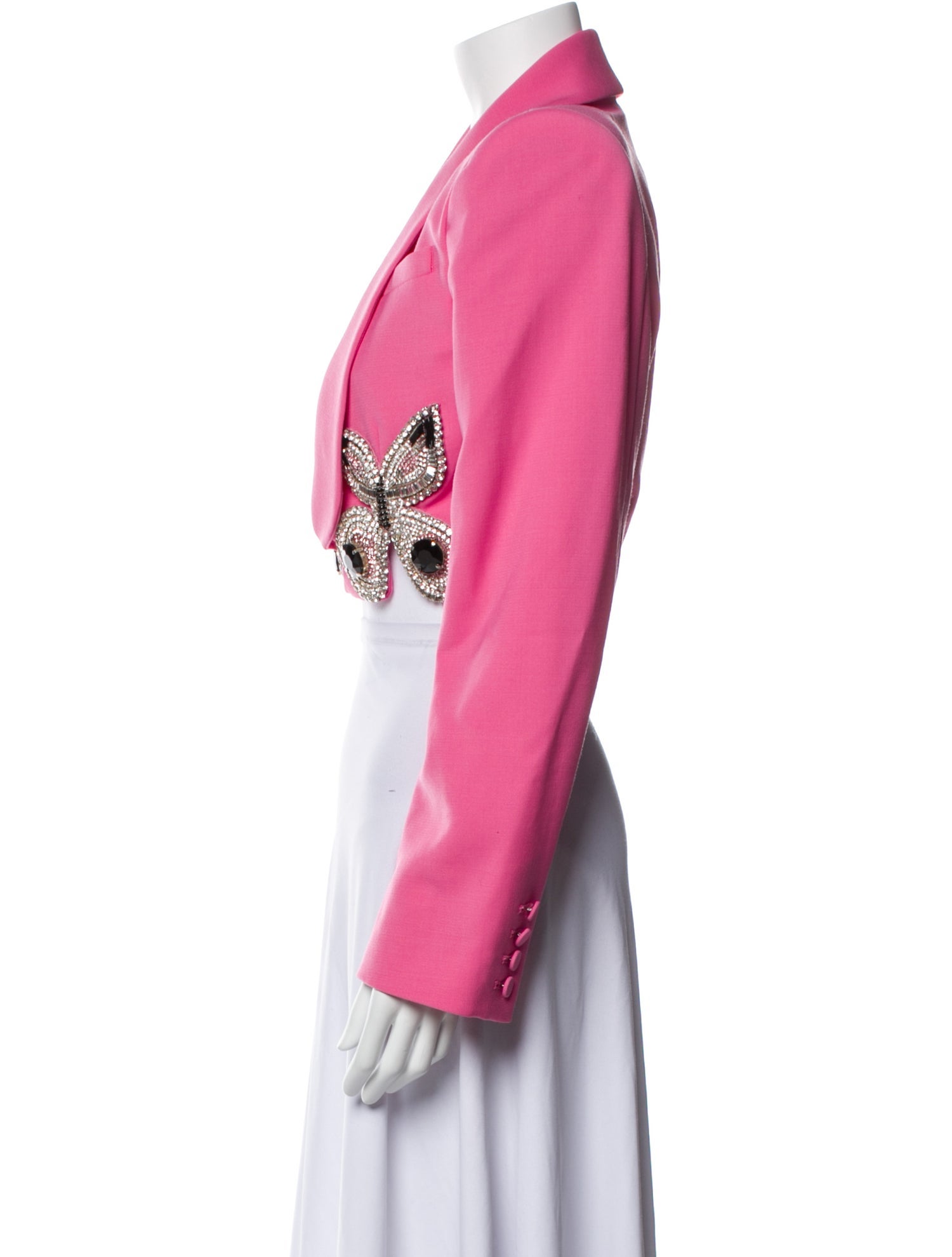 Area Virgin Wool Printed Evening Jacket