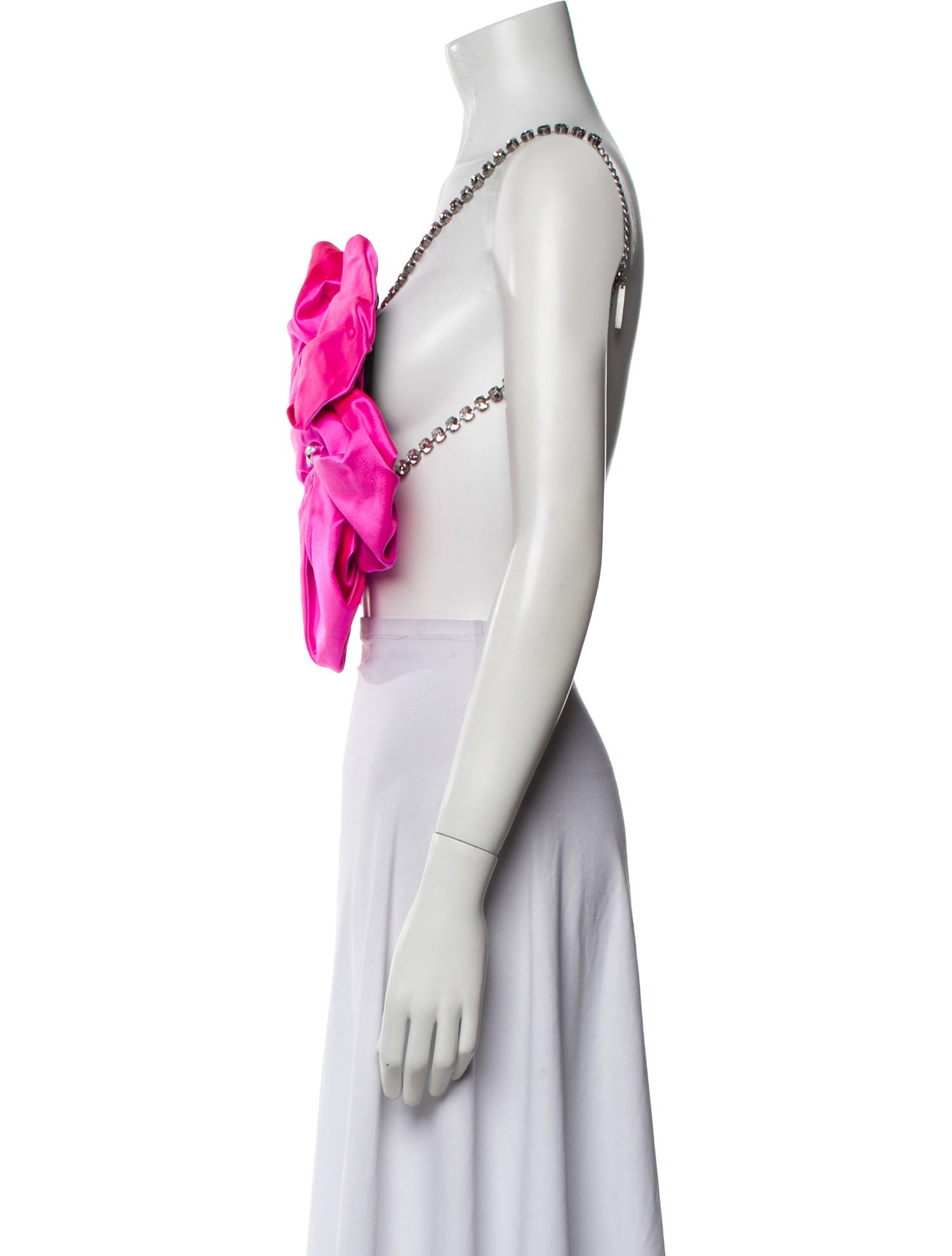 Area V-Neck Sleeveless Crop Top