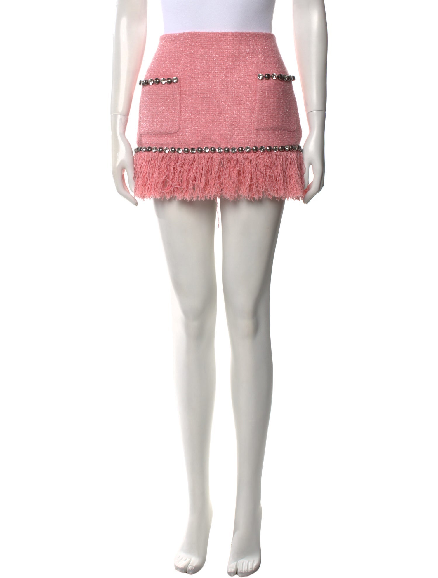 Area Crystal Embellishments Mini Skirt w/ Tags