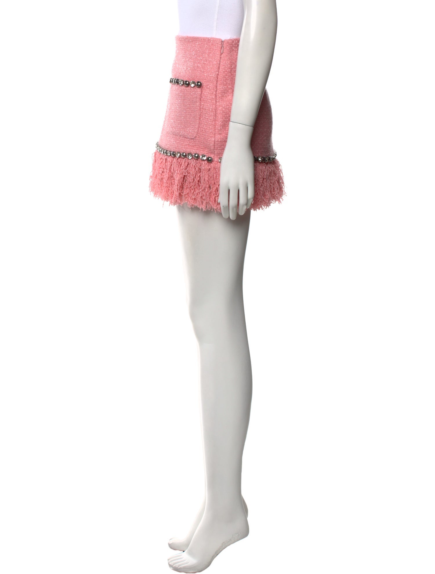 Area Crystal Embellishments Mini Skirt w/ Tags