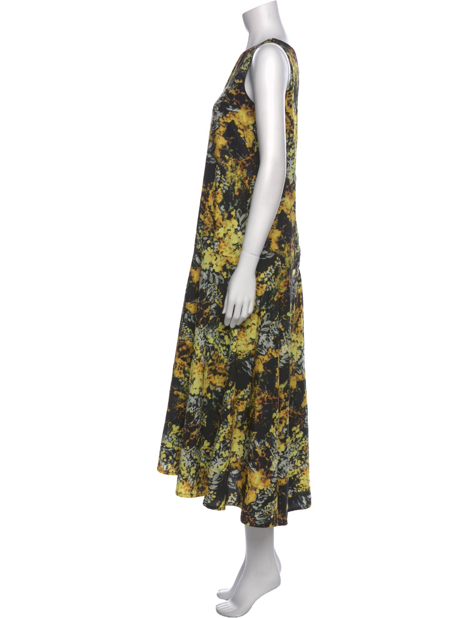Area Floral Print Long Dress