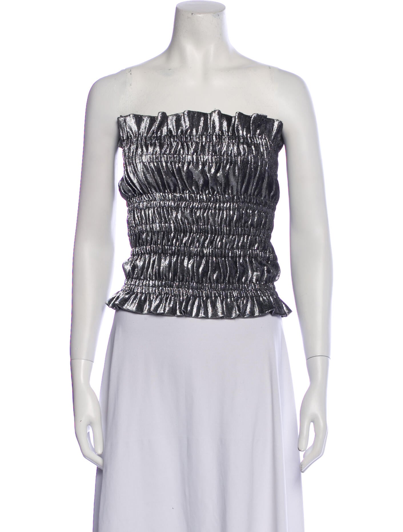 Area Strapless Crop Top