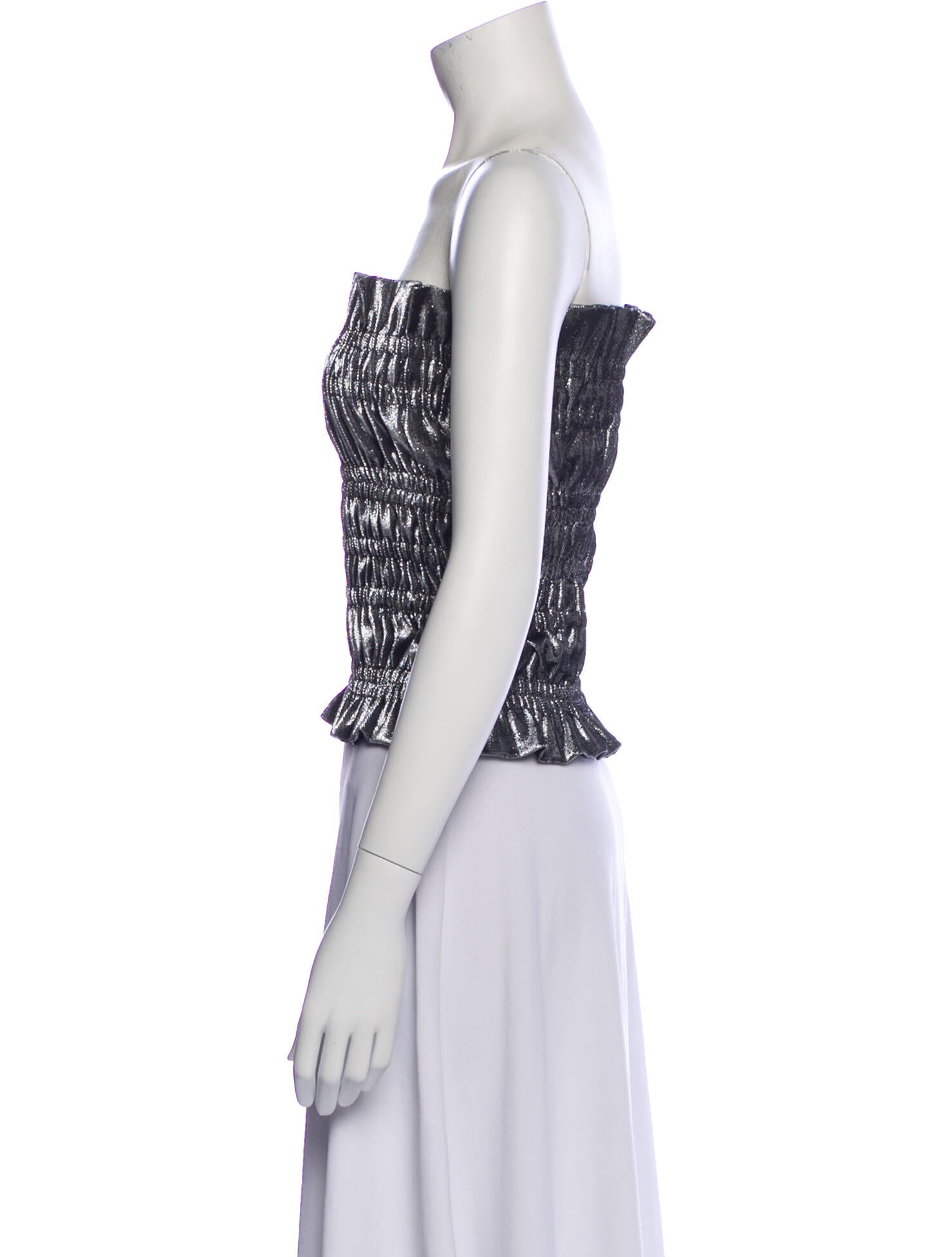 Area Strapless Crop Top