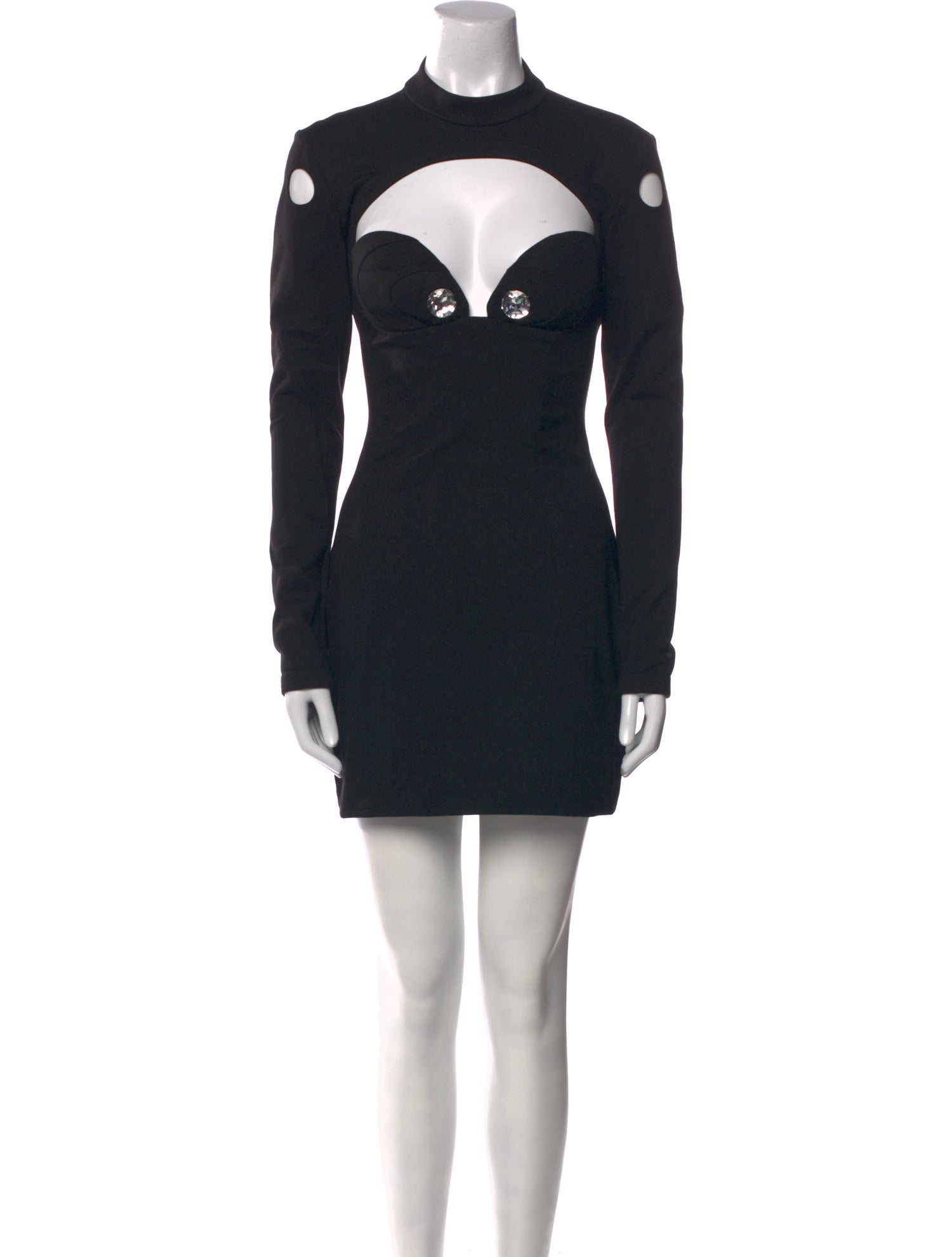 Area Mock Neck Mini Dress