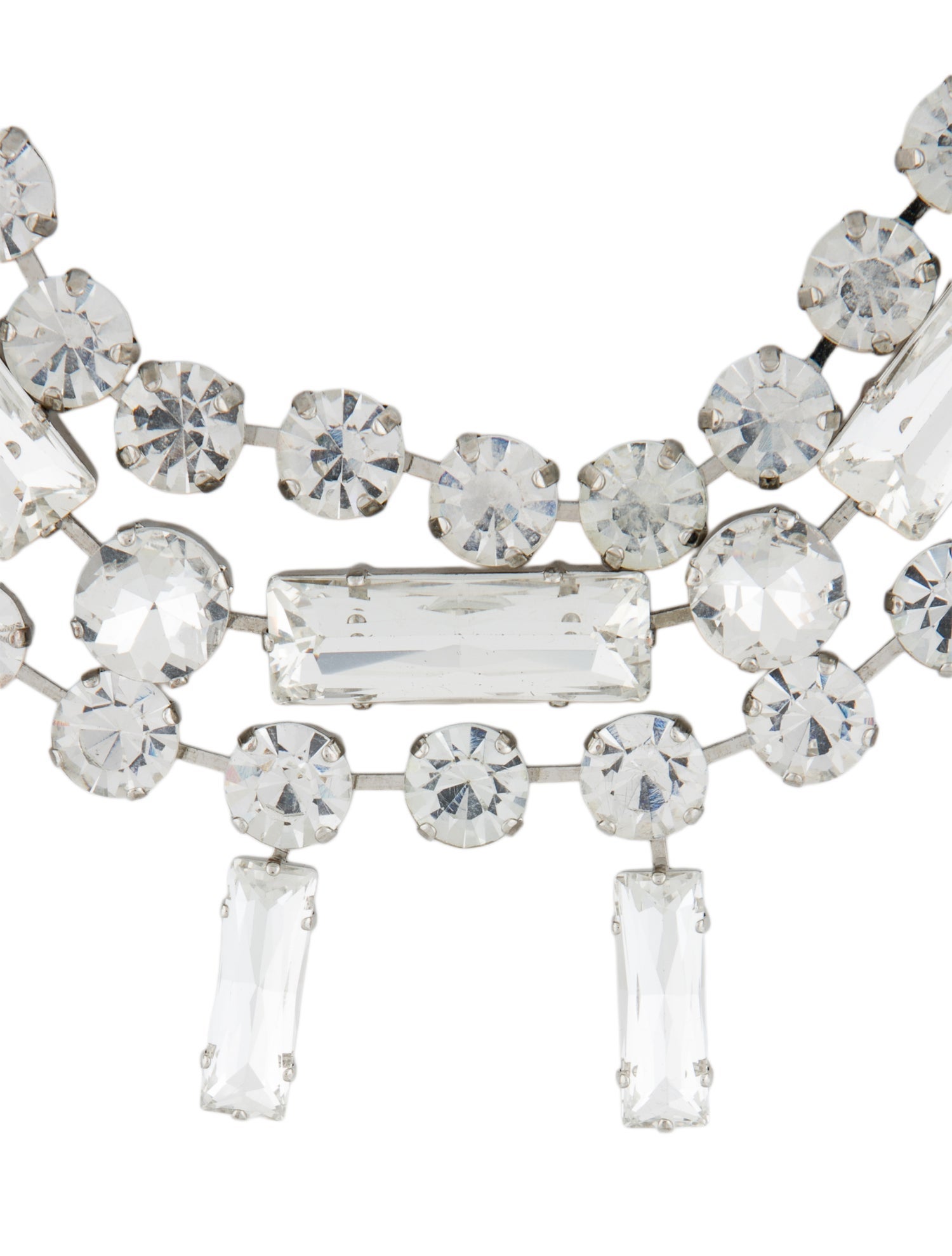 Area Crystal Baguette Choker Necklace