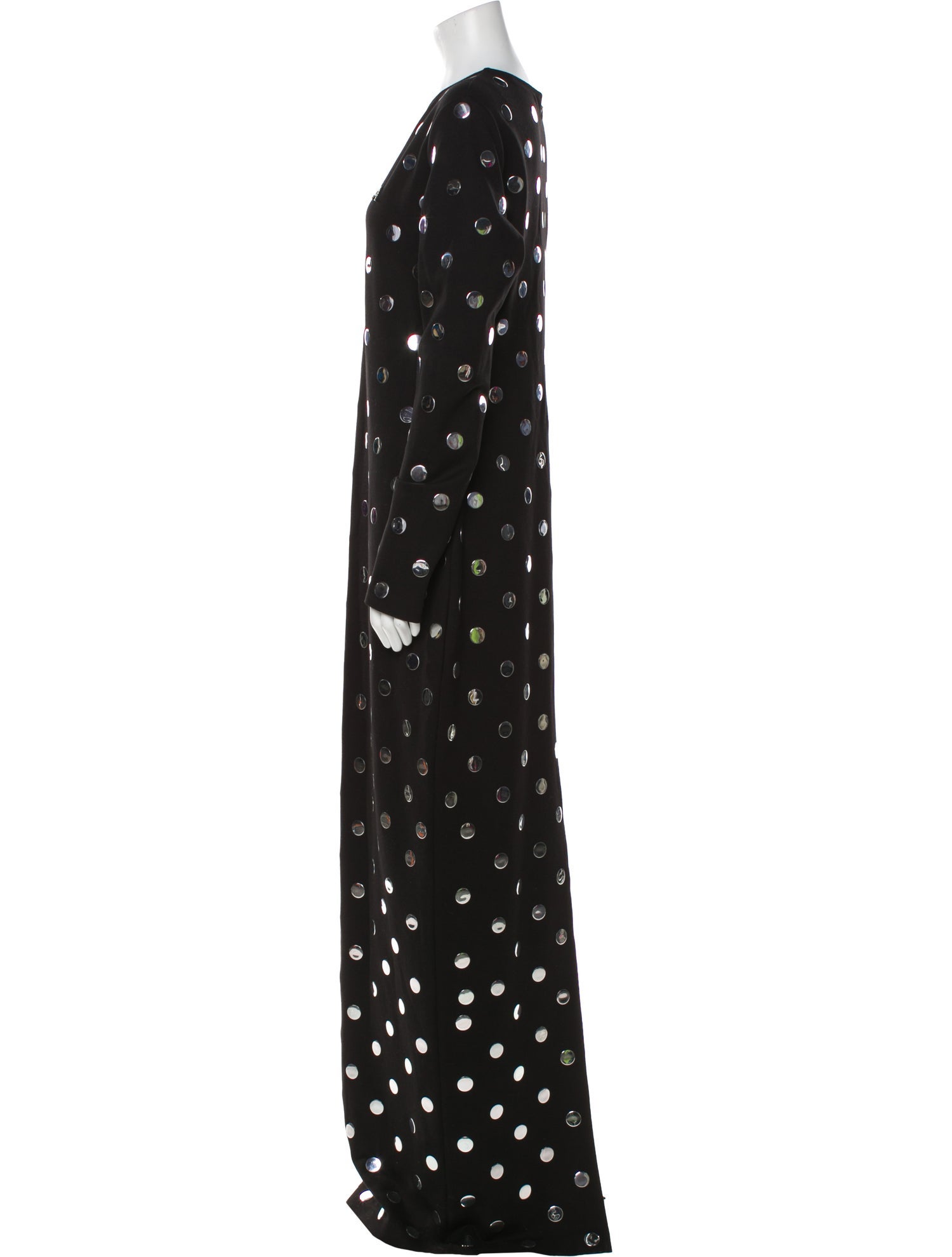 Area Polka Dot Print Long Dress