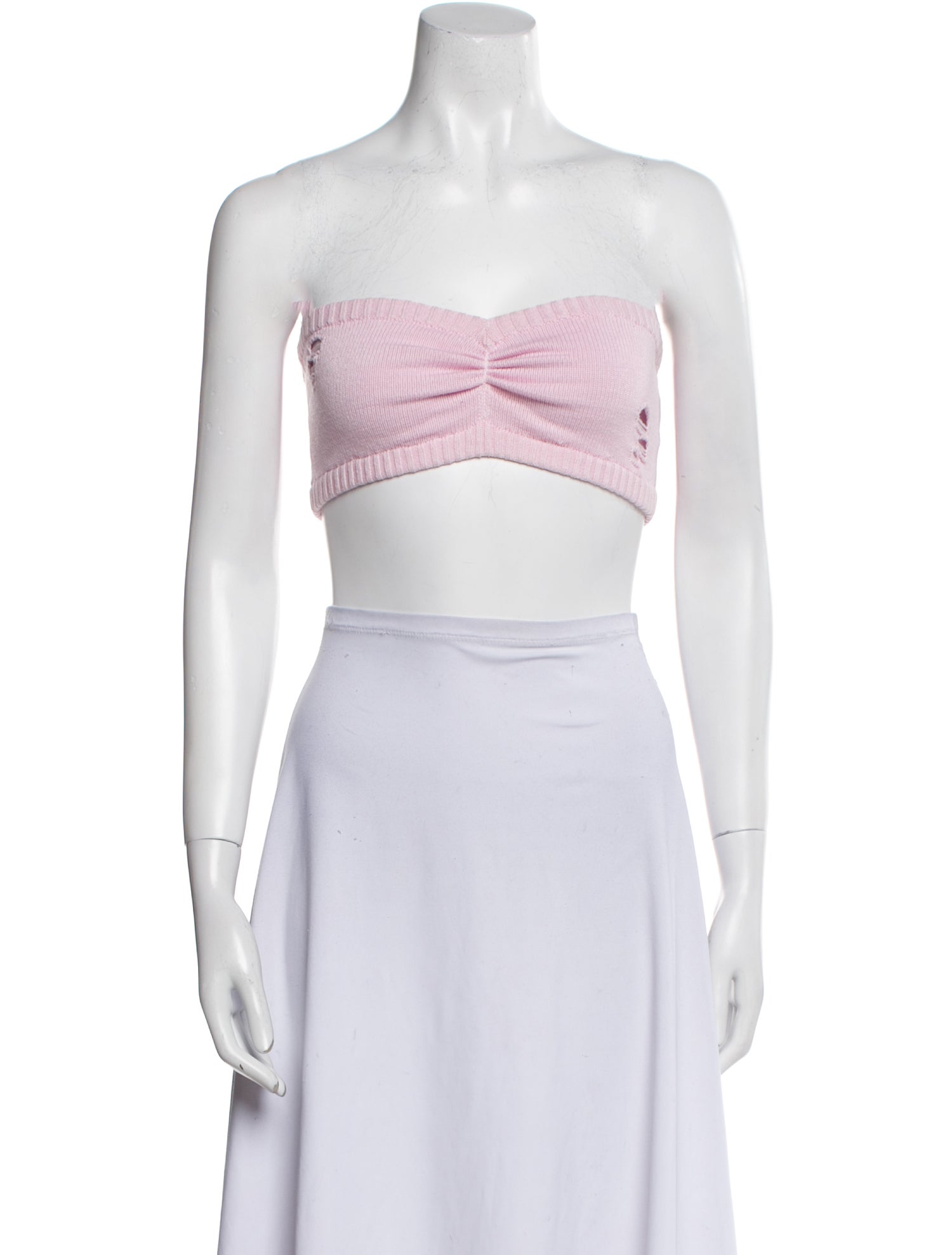 Area Strapless Crop Top