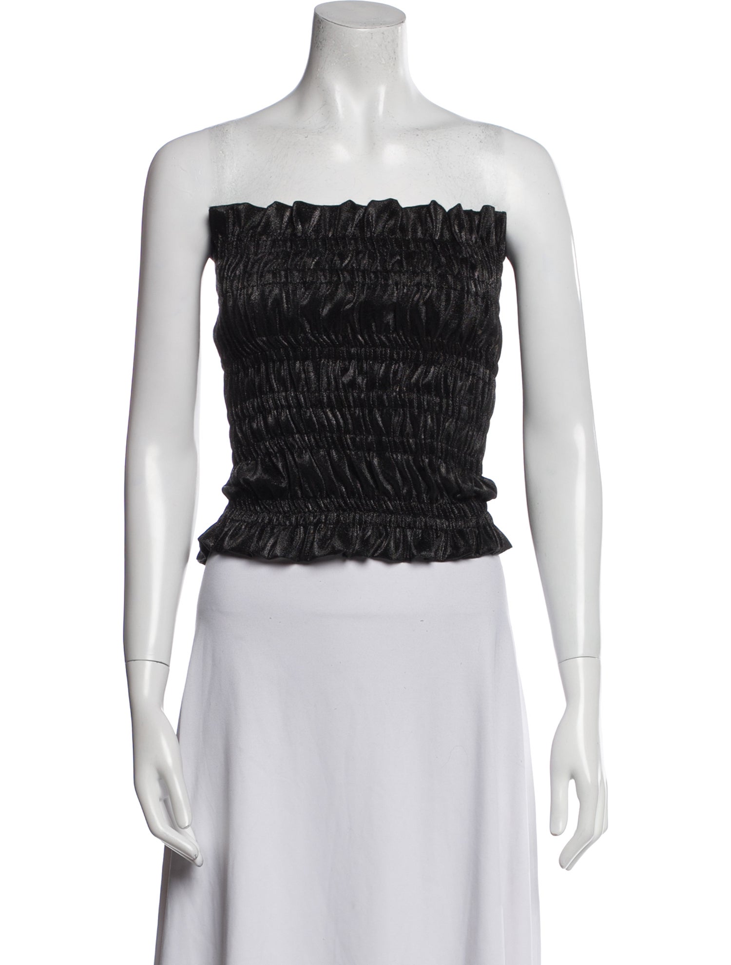 Area Strapless Crop Top