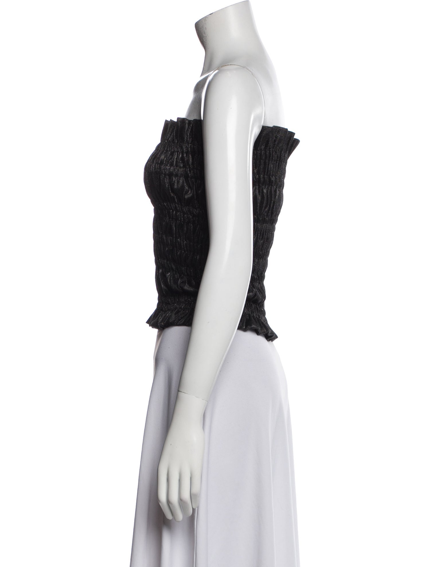 Area Strapless Crop Top