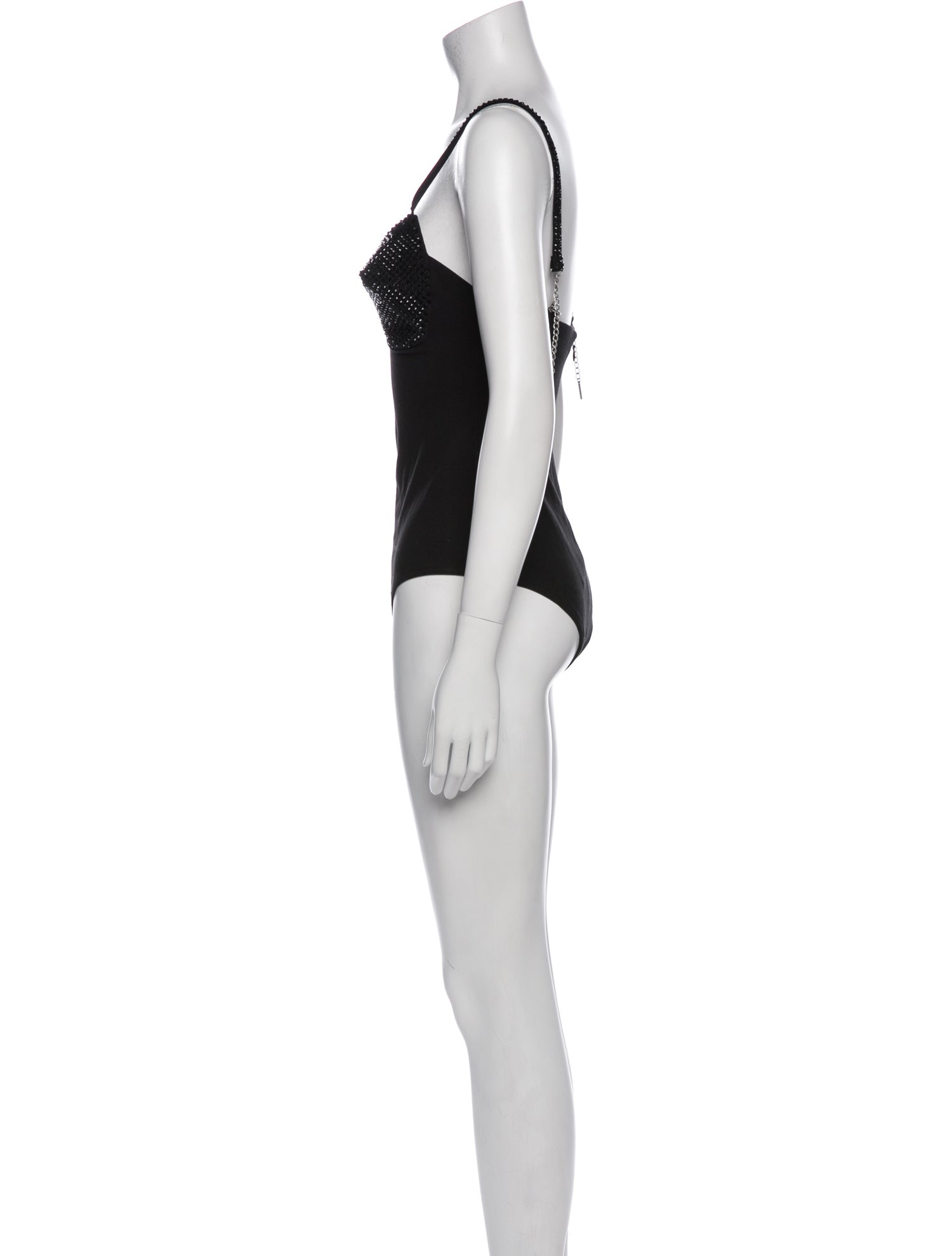 Area V-Neck Sleeveless Bodysuit