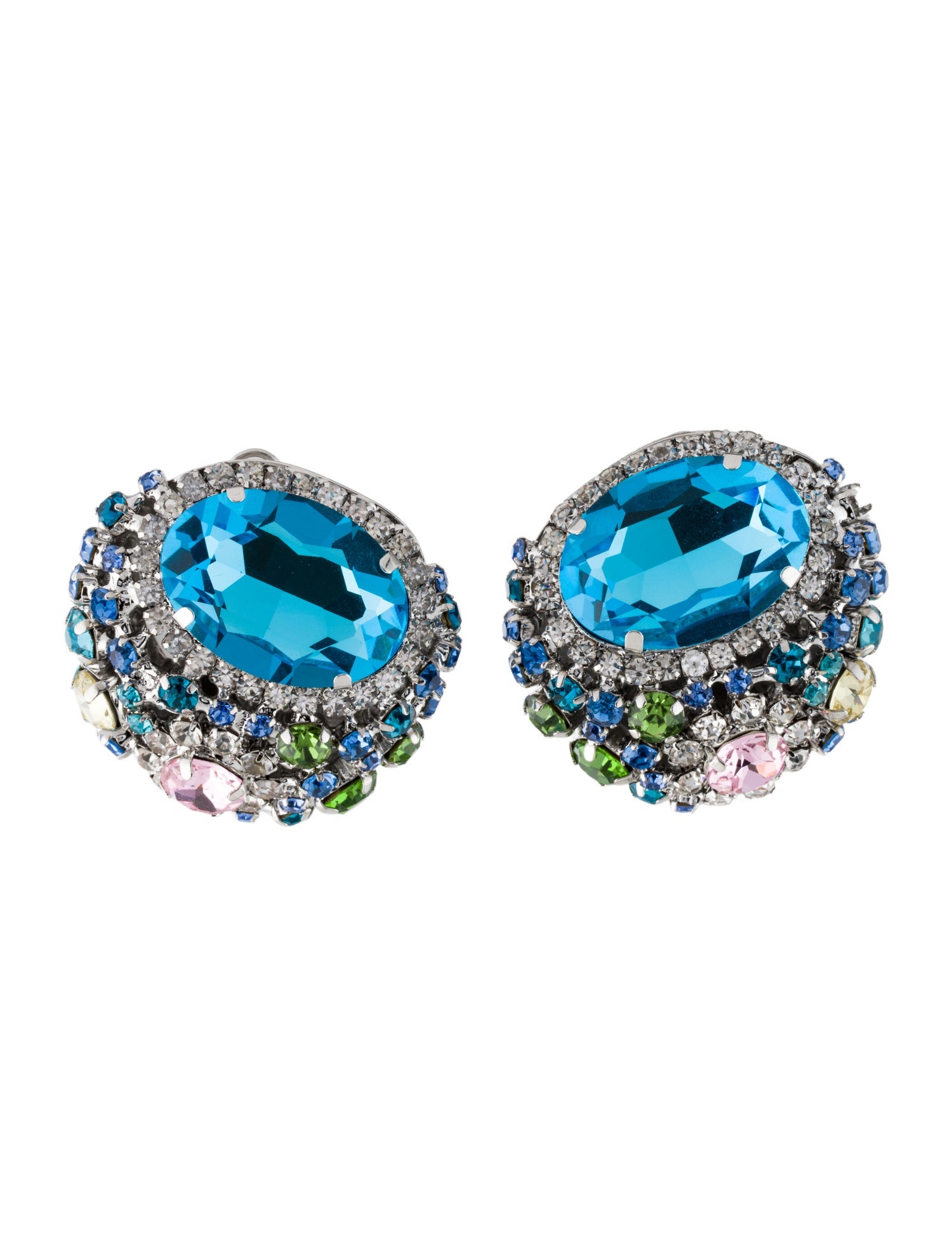Area crystal-embellished stud earrings