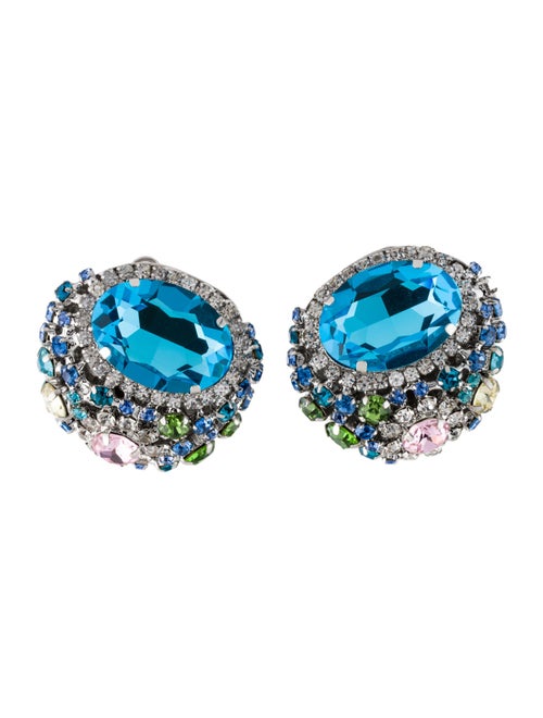 Area crystal-embellished stud earrings