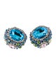 Area crystal-embellished stud earrings