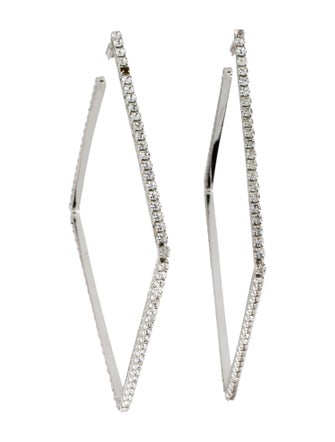 Area Crystal Dewi Square Hoop Earrings