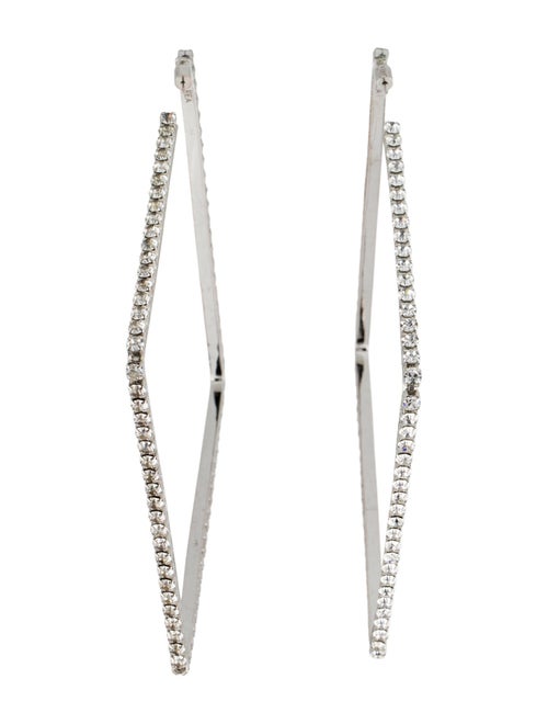 Area Crystal Dewi Square Hoop Earrings
