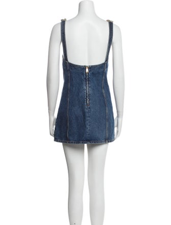 Area Square Neckline Mini Dress