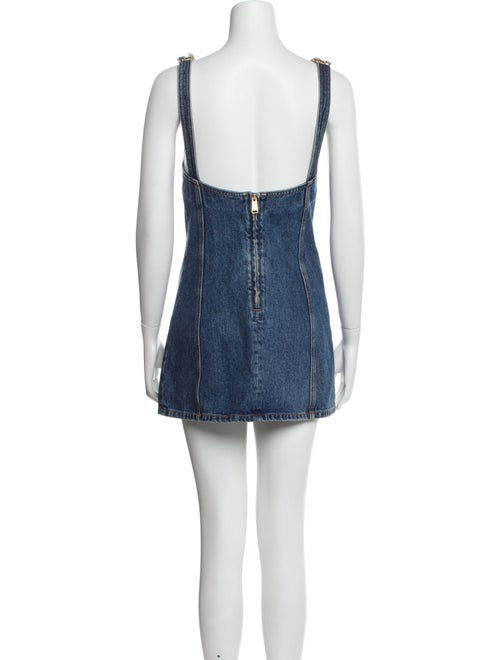 Area Square Neckline Mini Dress