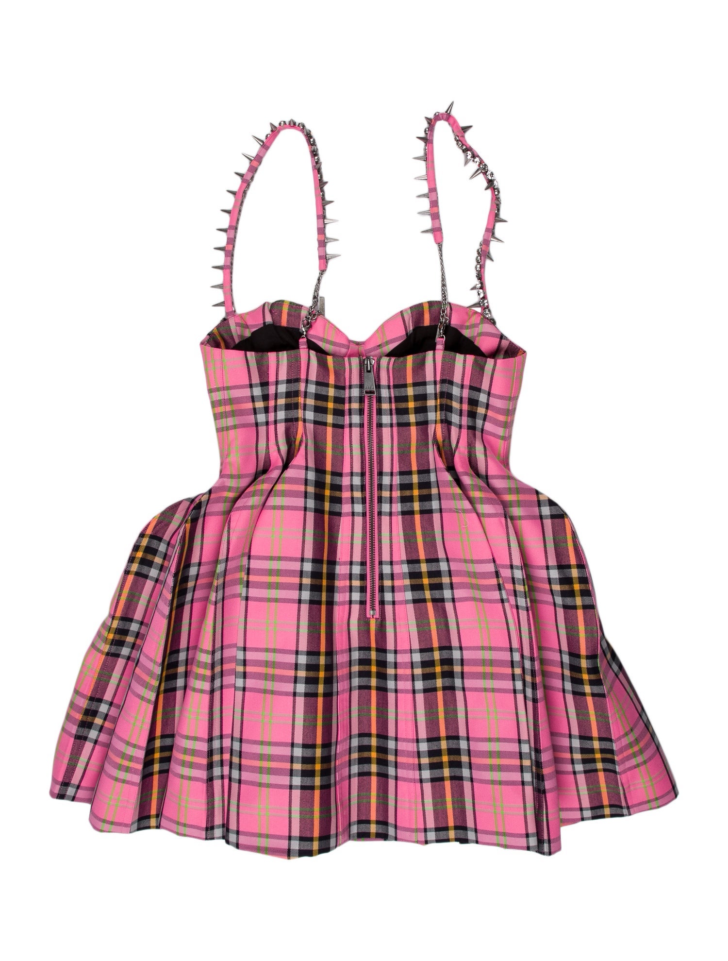 Area Plaid Print Mini Dress w/ Tags