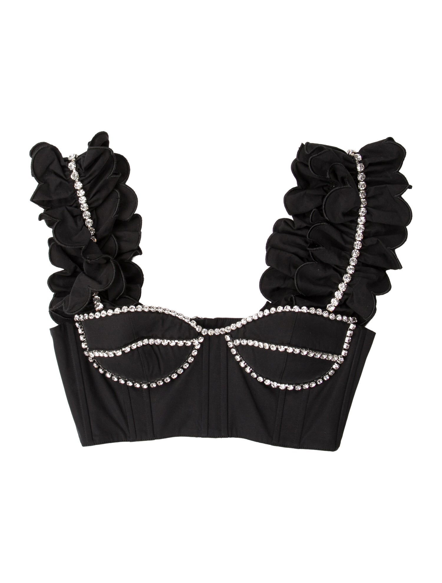 Area Square Neckline Sleeveless Crop Top