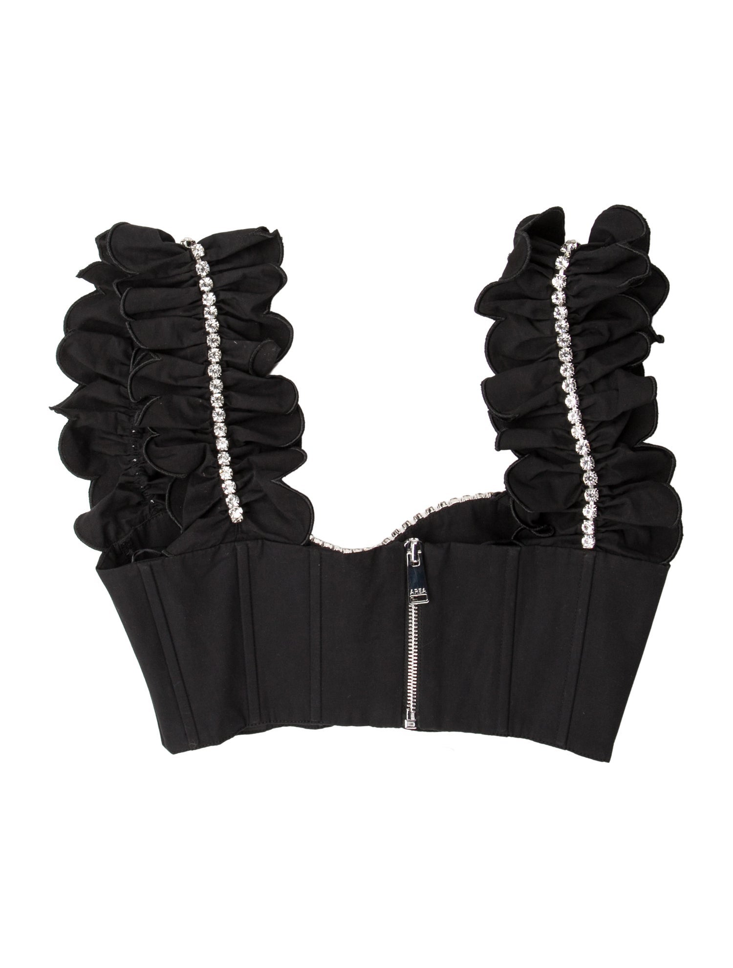 Area Square Neckline Sleeveless Crop Top