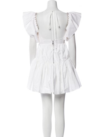 Area Square Neckline Mini Dress