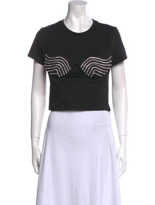 Area Crew Neck Short Sleeve Crop Top