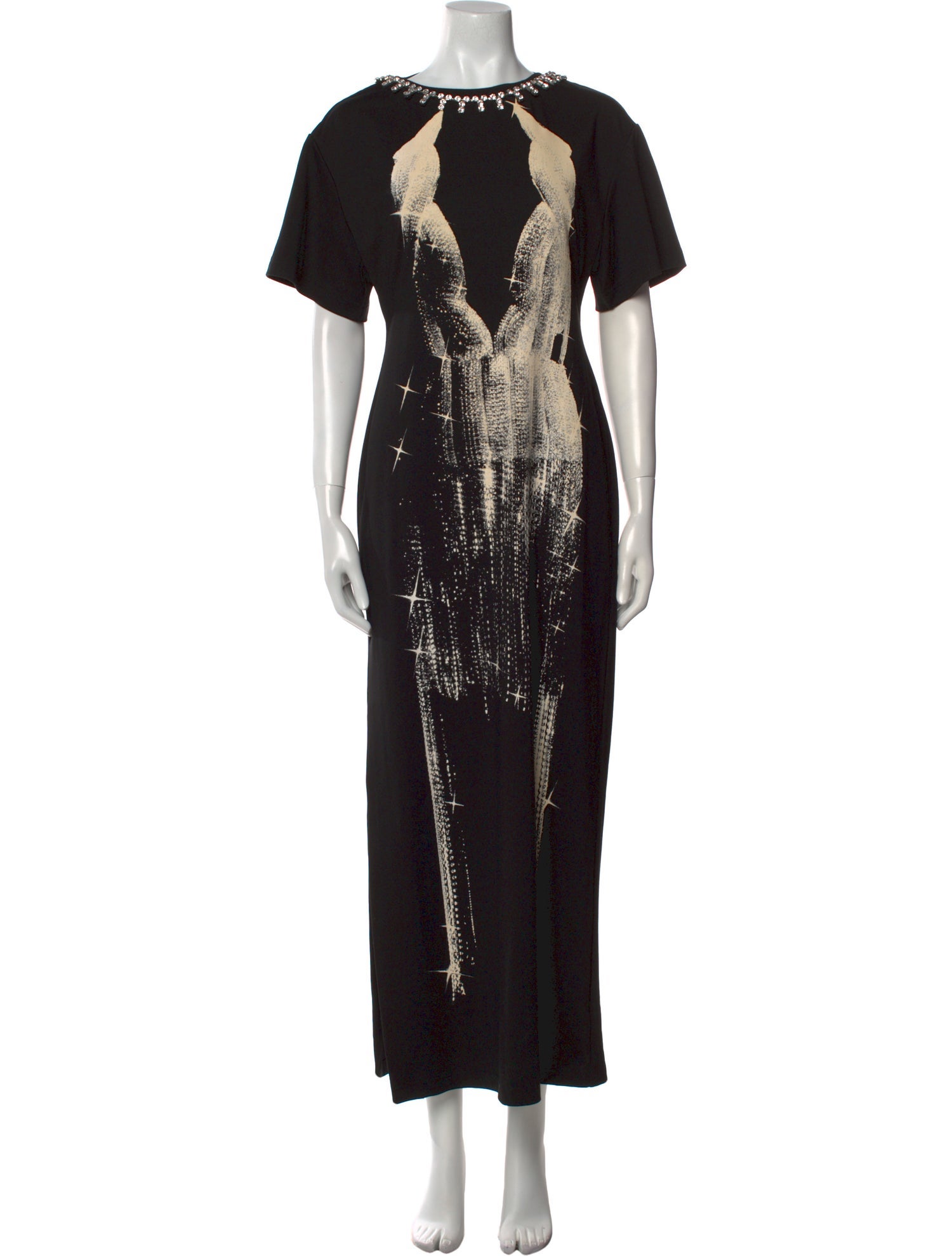 Area Crew Neck Long Dress
