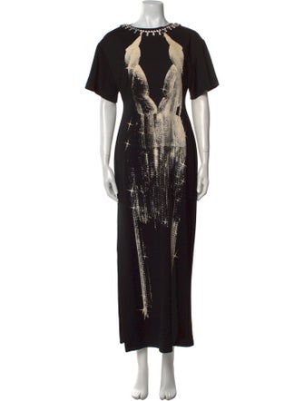 Area Crew Neck Long Dress
