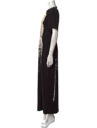 Area Crew Neck Long Dress