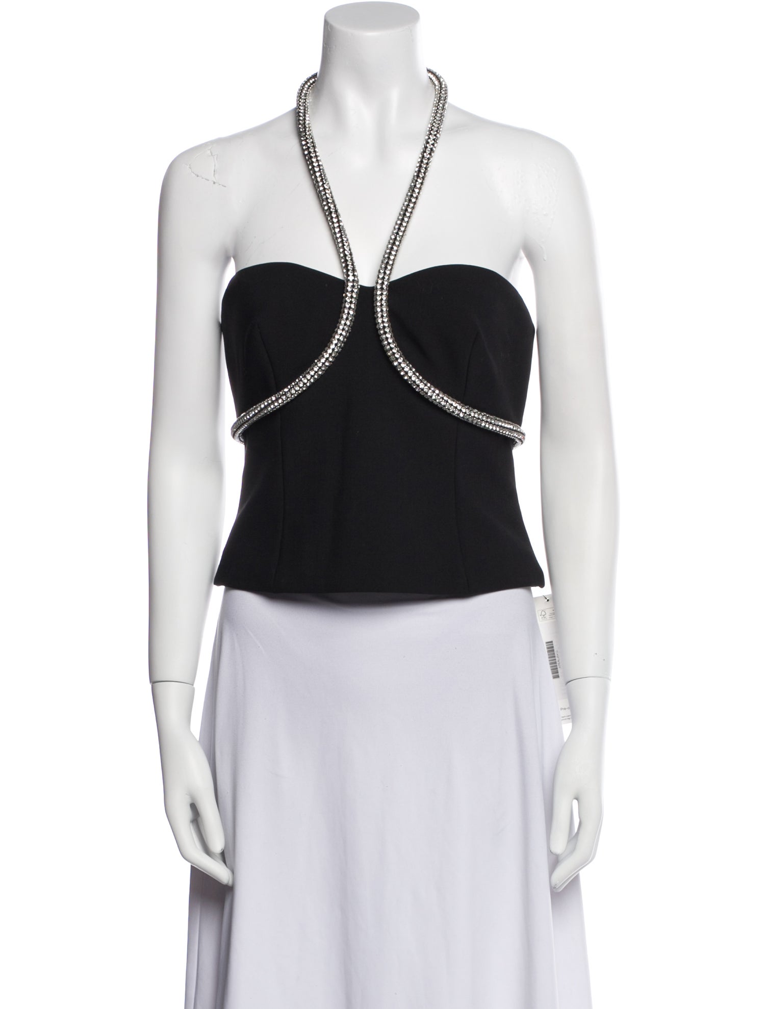 Area Halterneck Sleeveless Crop Top