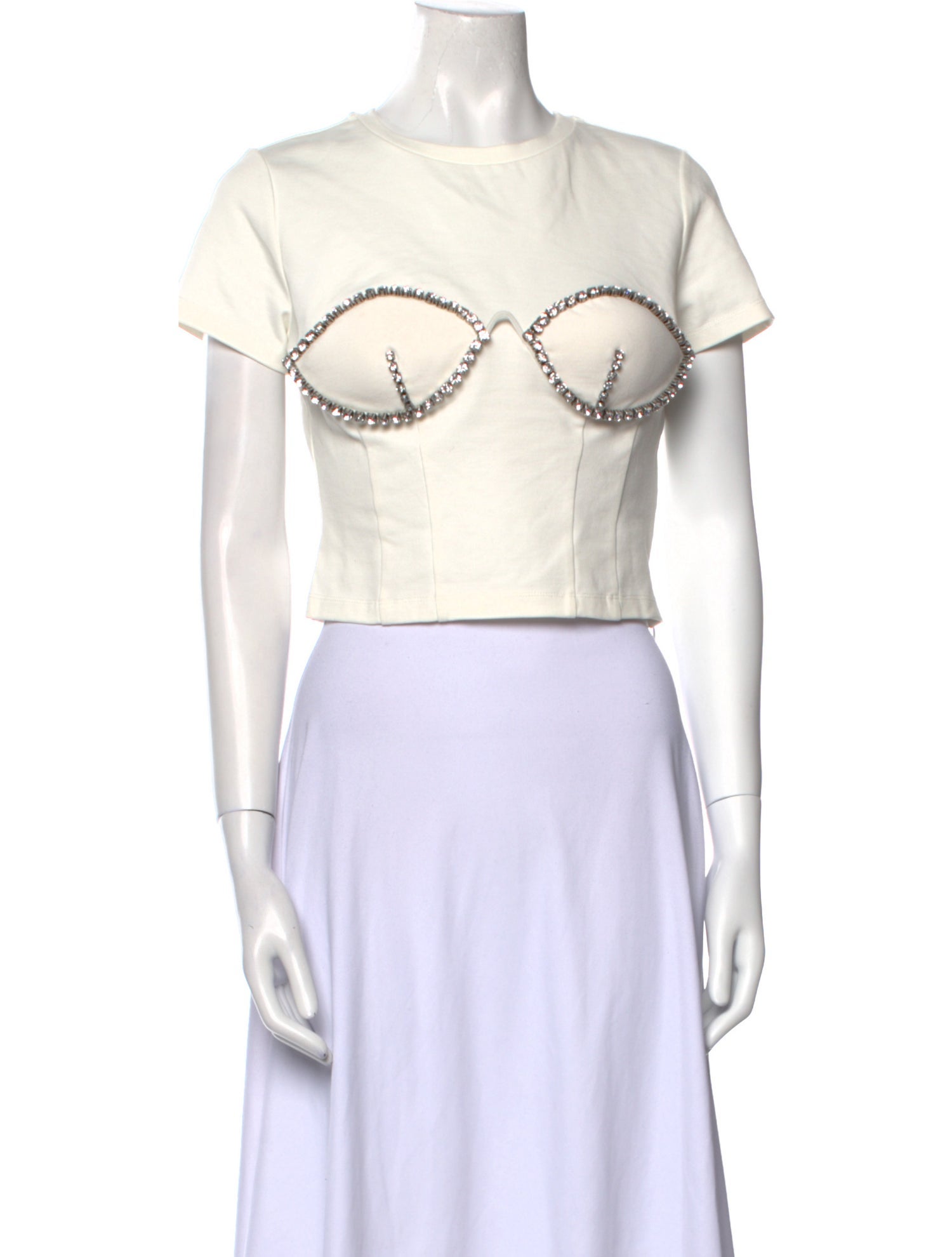 Area Crew Neck Short Sleeve Crop Top w/ Tags